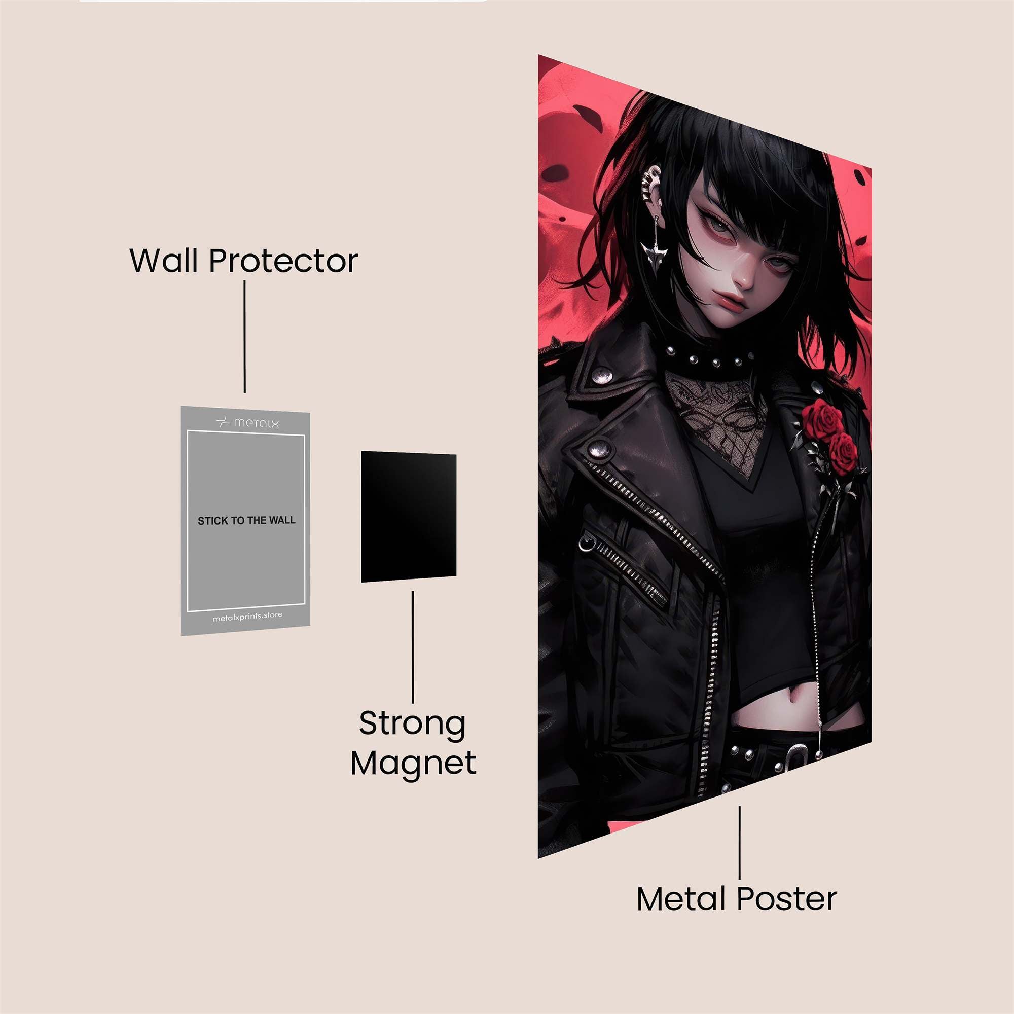 Gothic Rebel Safe Wall Magnetic / M