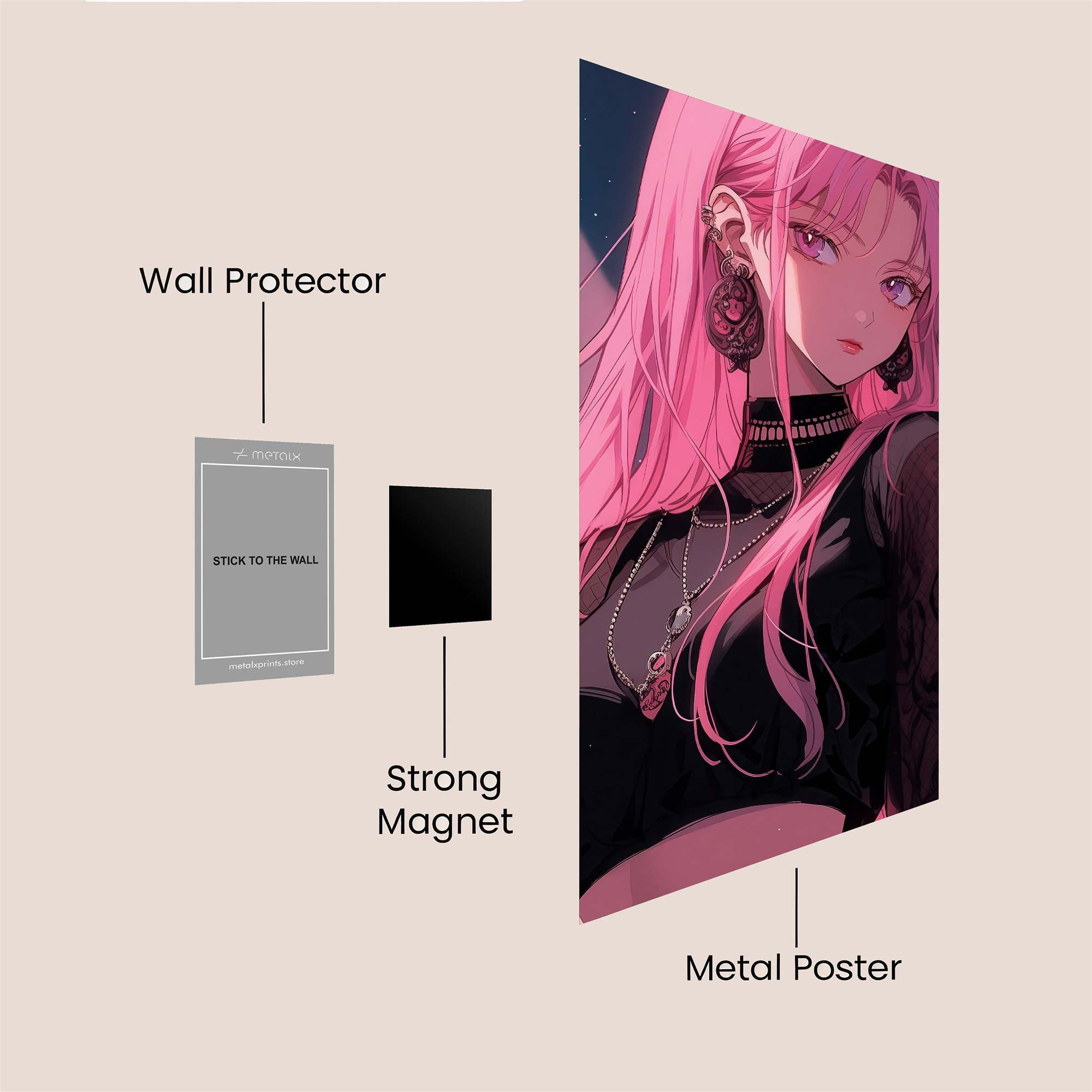 Pink Enigma Safe Wall Magnetic / M