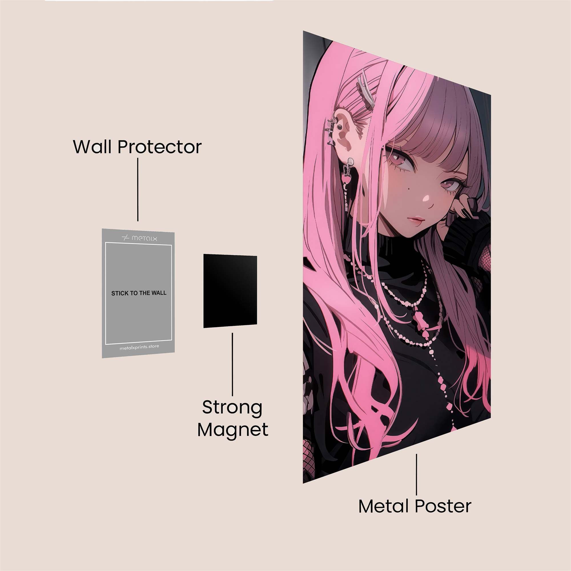 Pink Enigma Safe Wall Magnetic / M