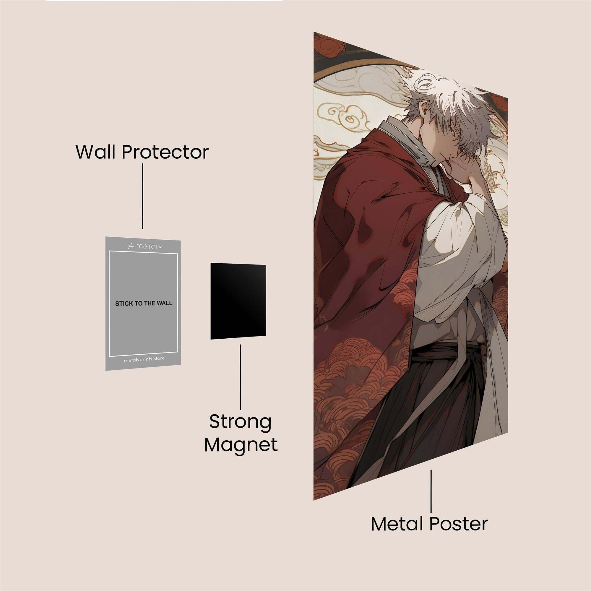 Silver Serenity Safe Wall Magnetic / M