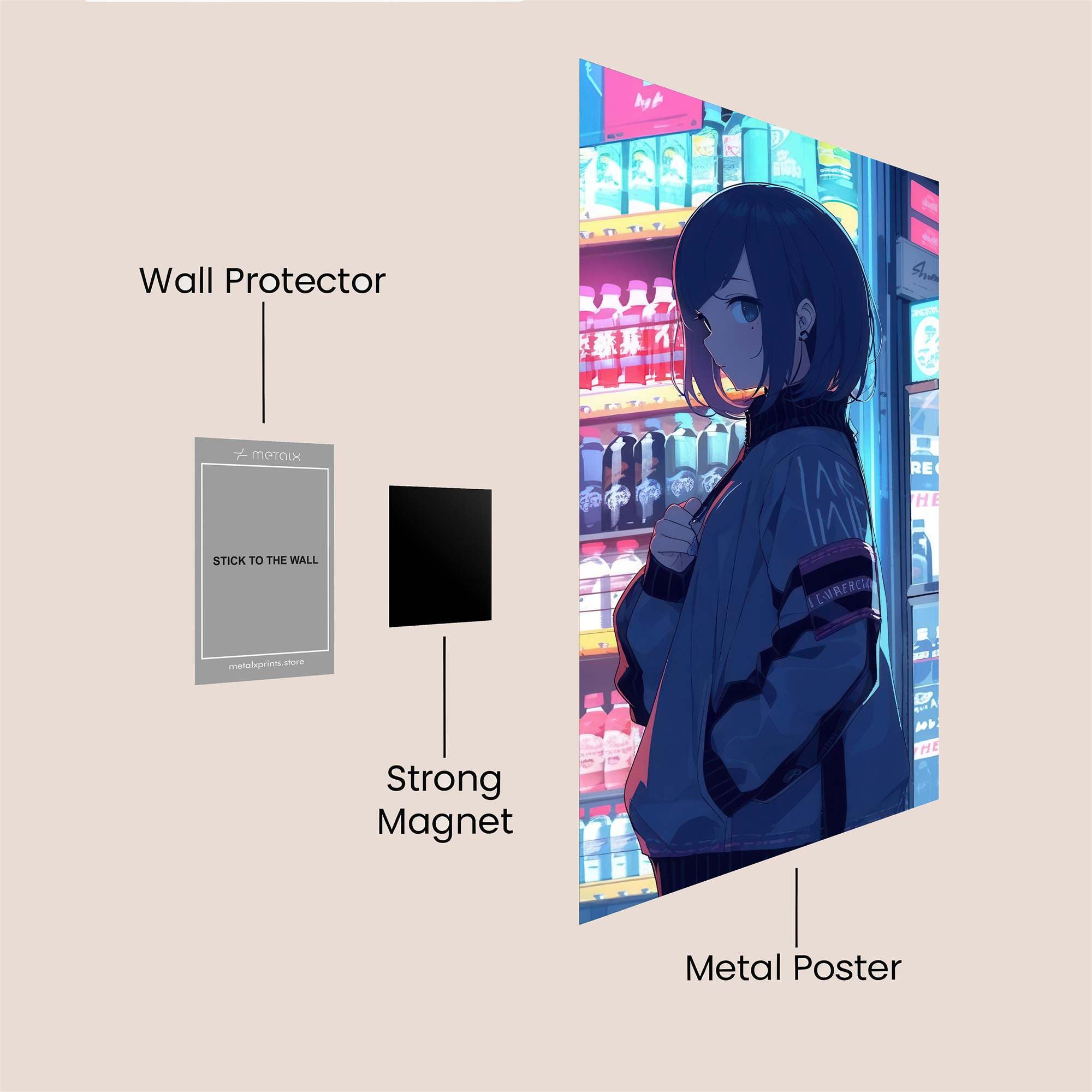 Neon Solitude Safe Wall Magnetic / M