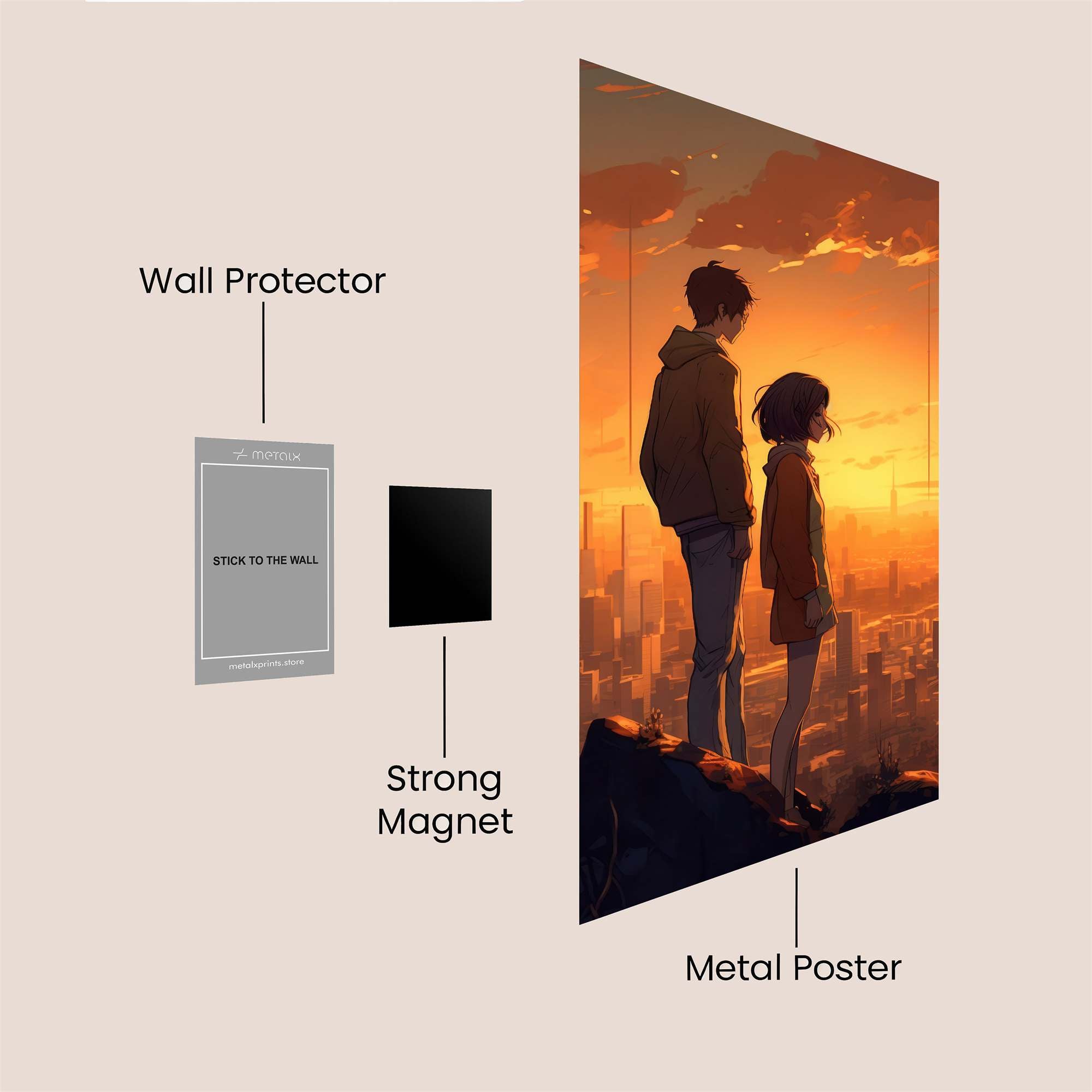 Sunset Serenity Safe Wall Magnetic / M