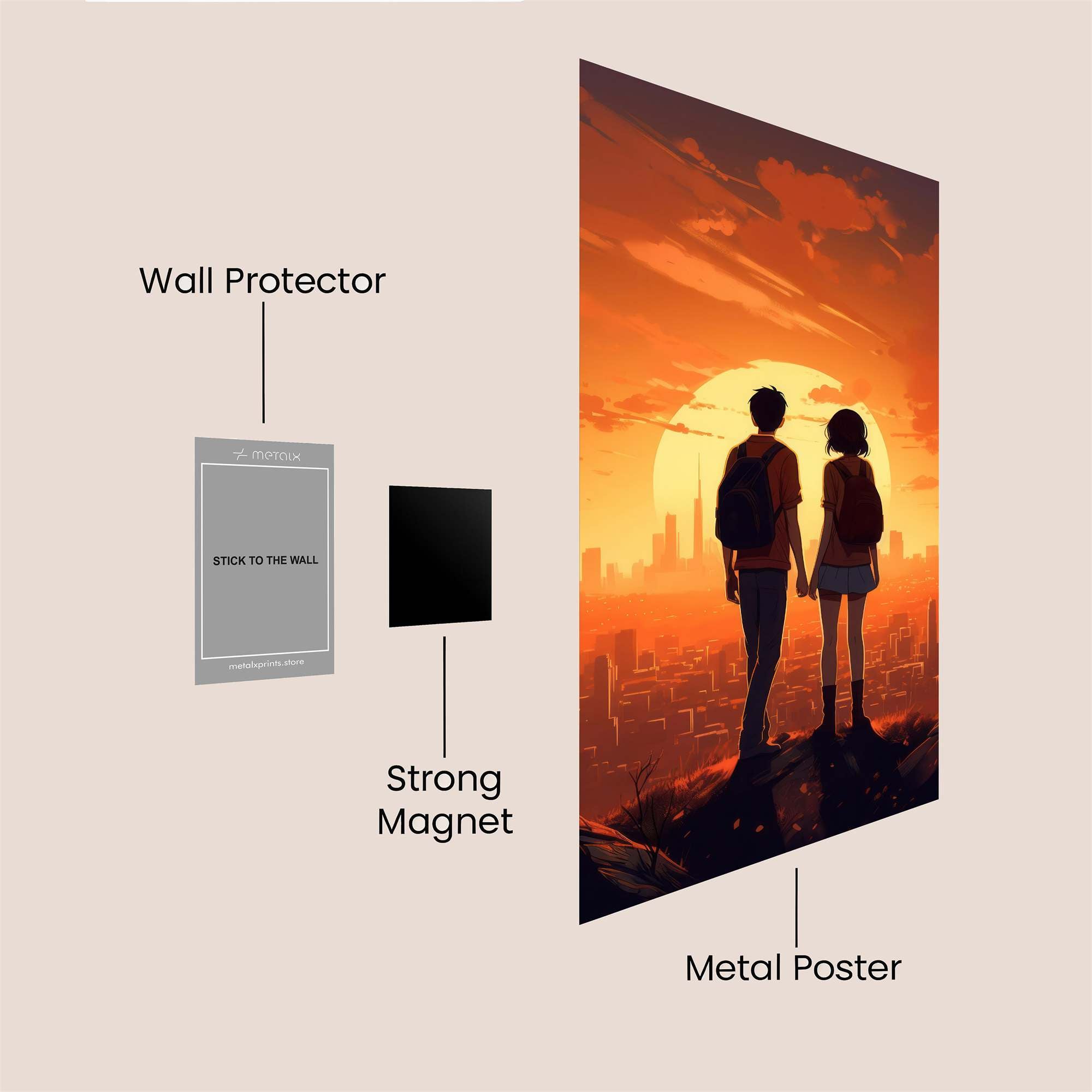 Sunset Serenity Safe Wall Magnetic / M