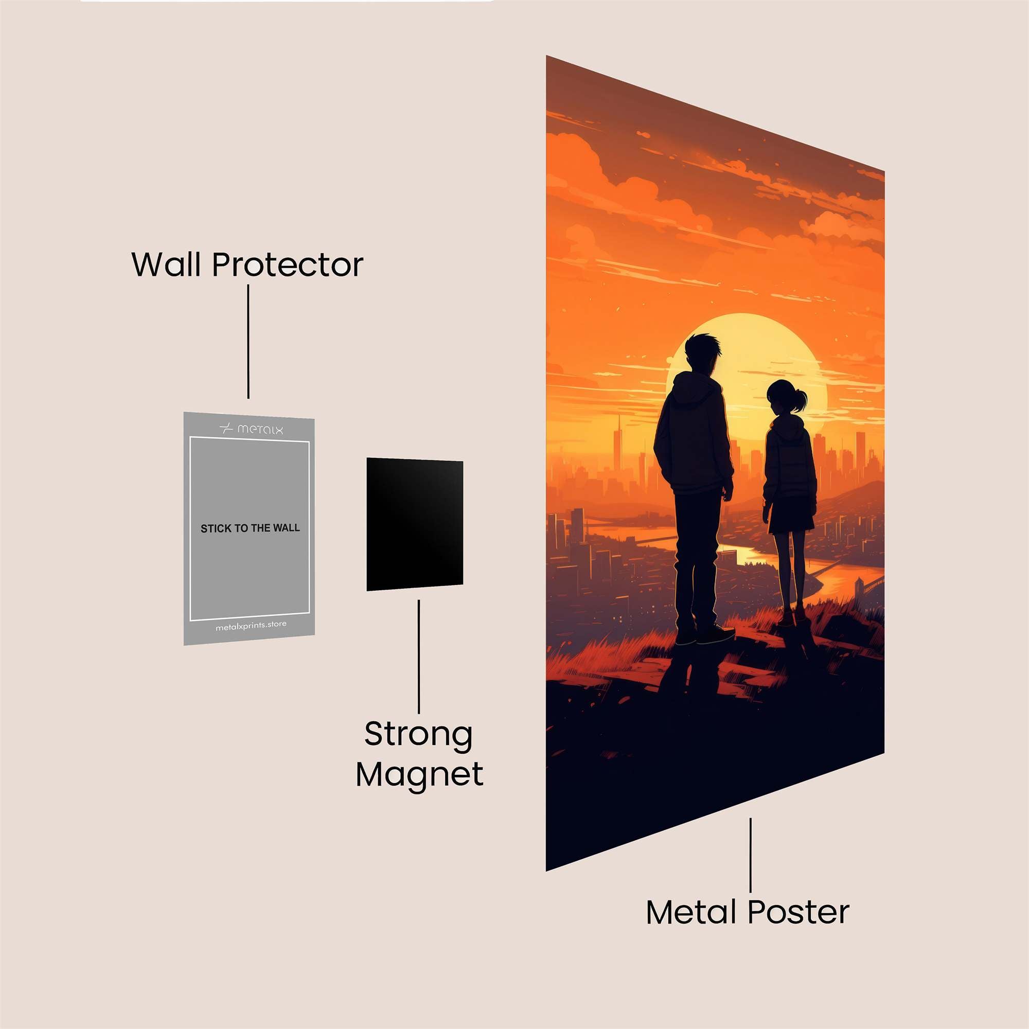 Sunset Serenity Safe Wall Magnetic / M