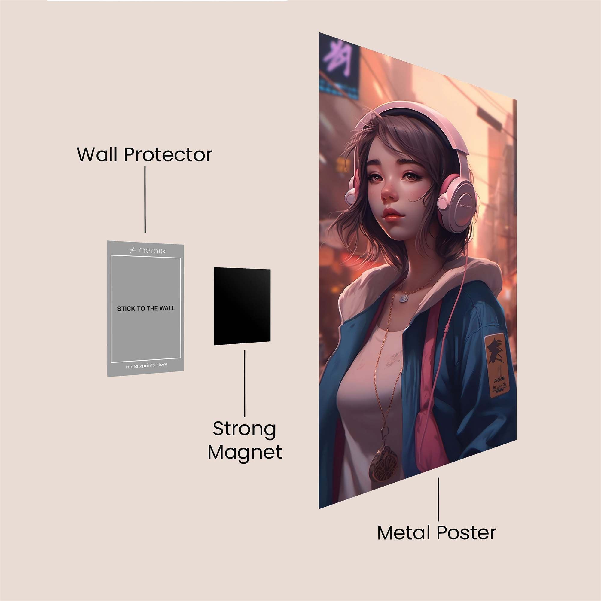 Neon Solitude Safe Wall Magnetic / M