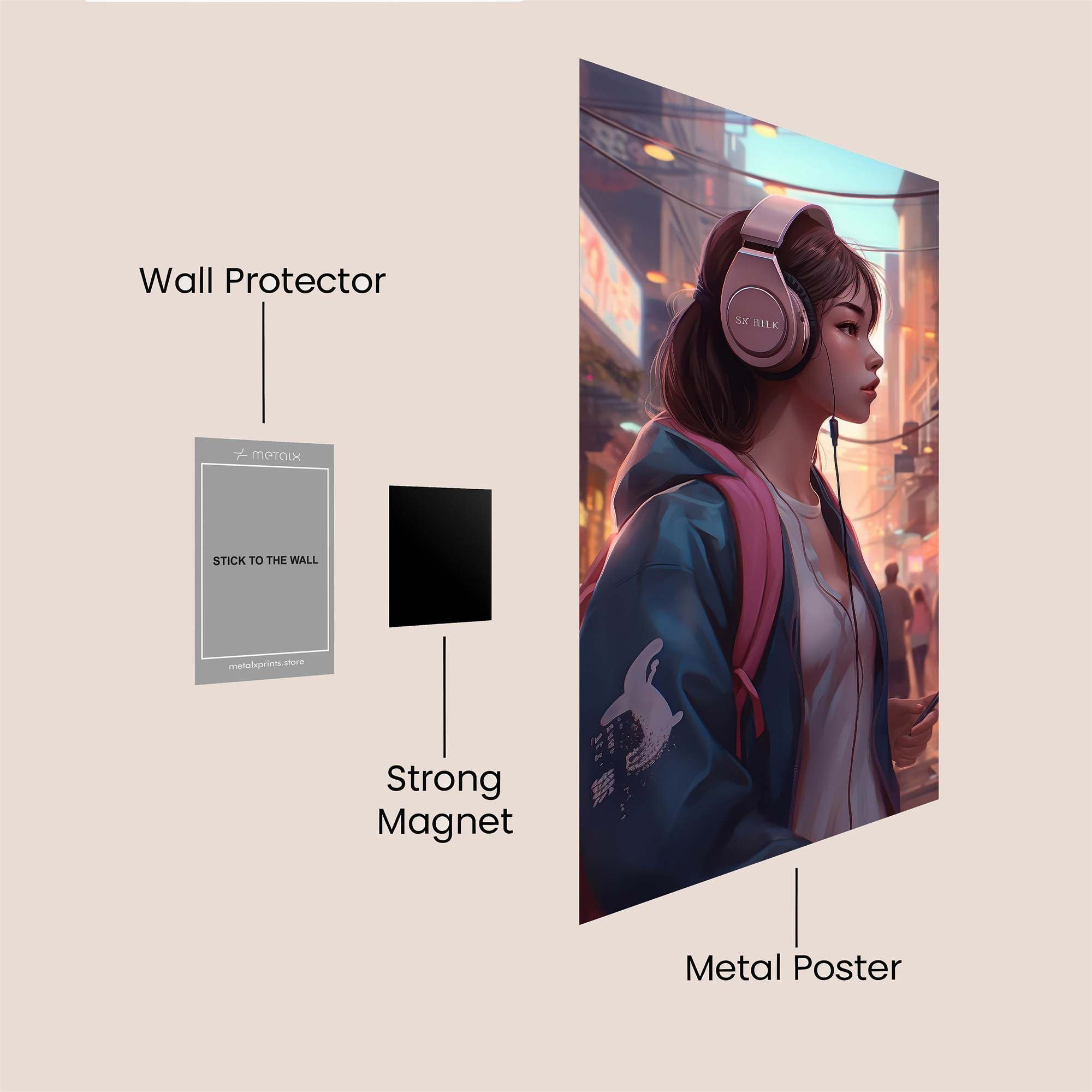 Neon Solitude Safe Wall Magnetic / M