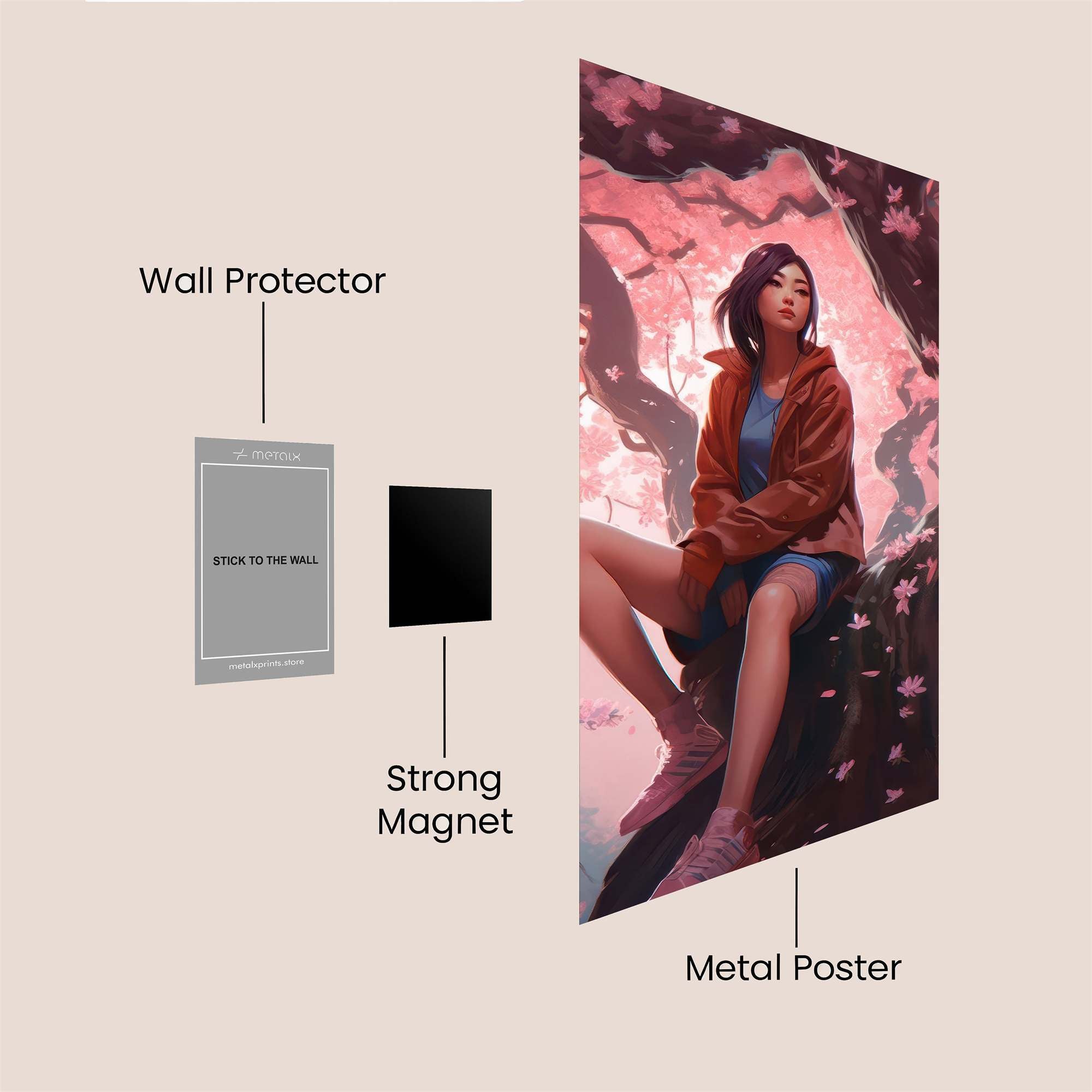 Sakura Serenity Safe Wall Magnetic / M