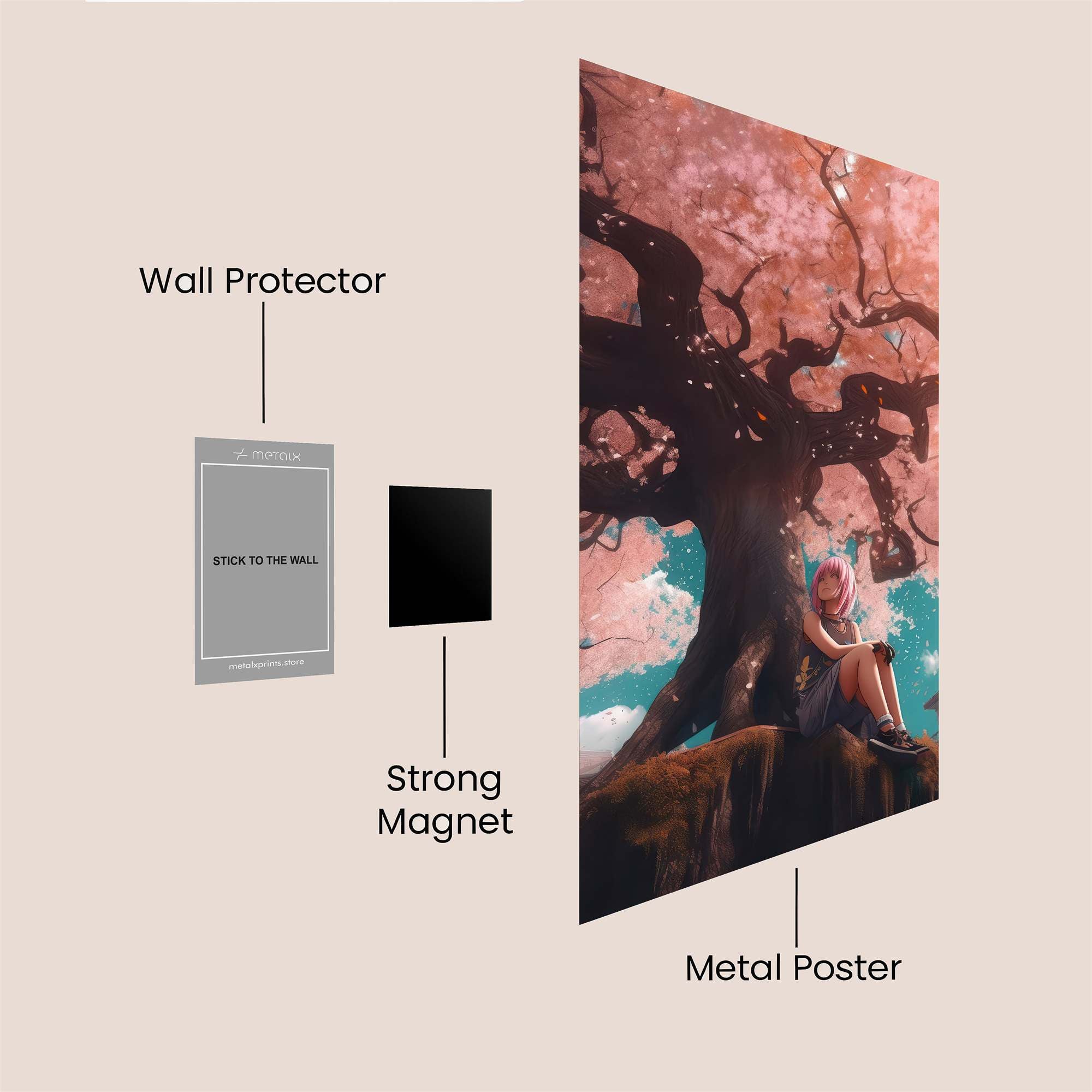 Sakura Serenity Safe Wall Magnetic / M