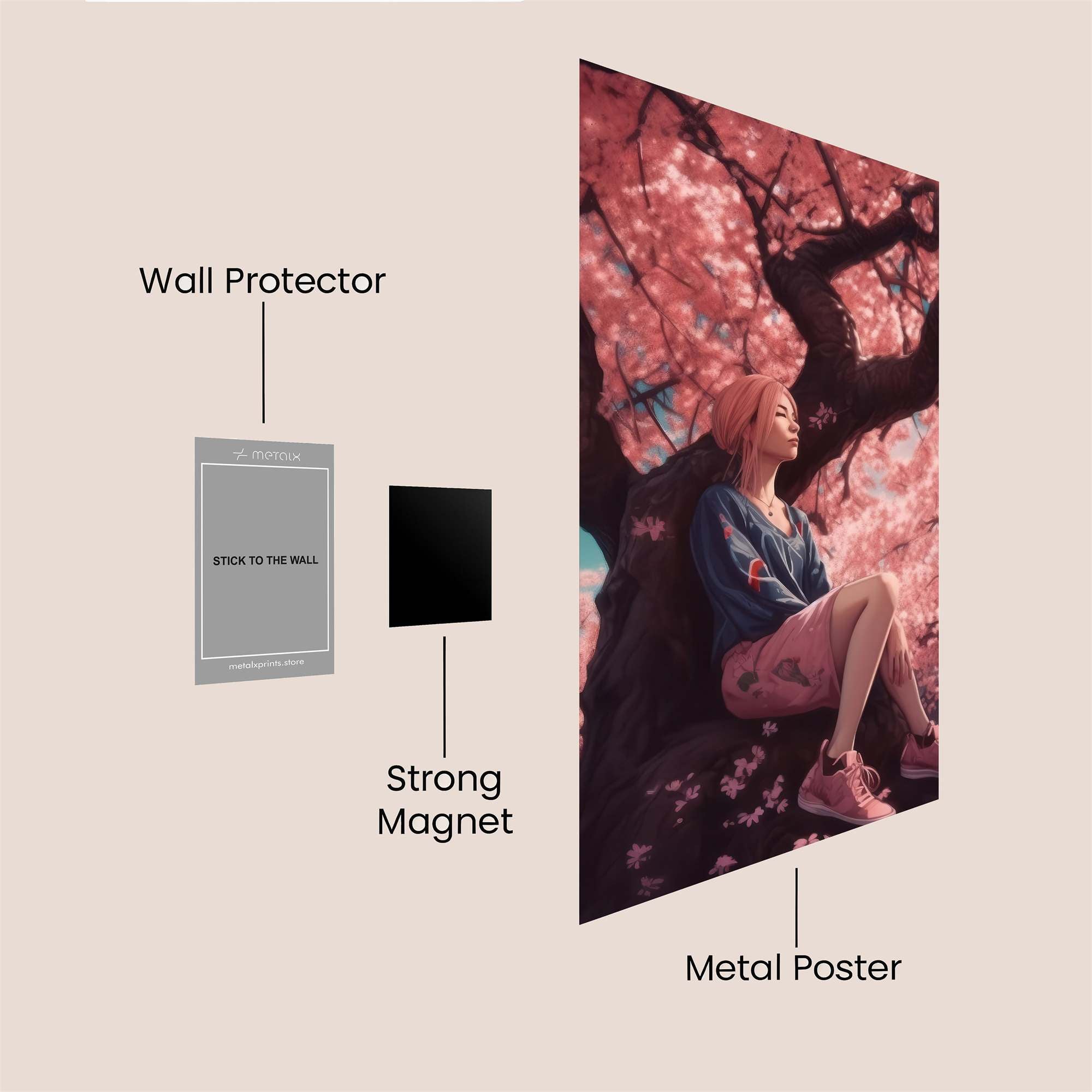 Sakura Serenity Safe Wall Magnetic / M