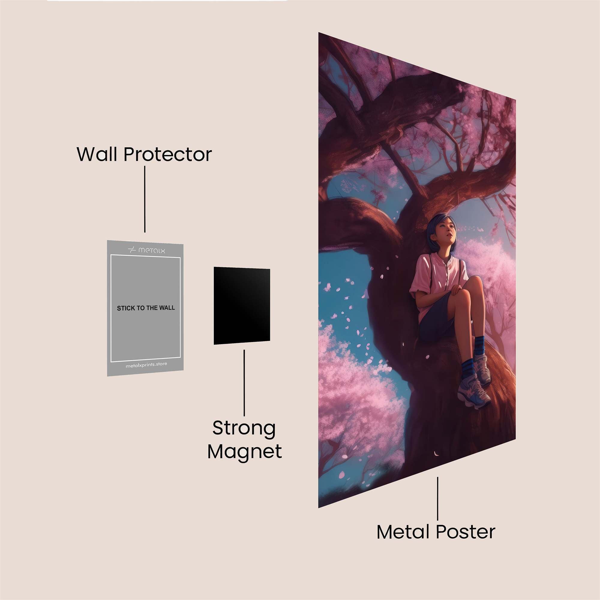 Sakura Serenity Safe Wall Magnetic / M