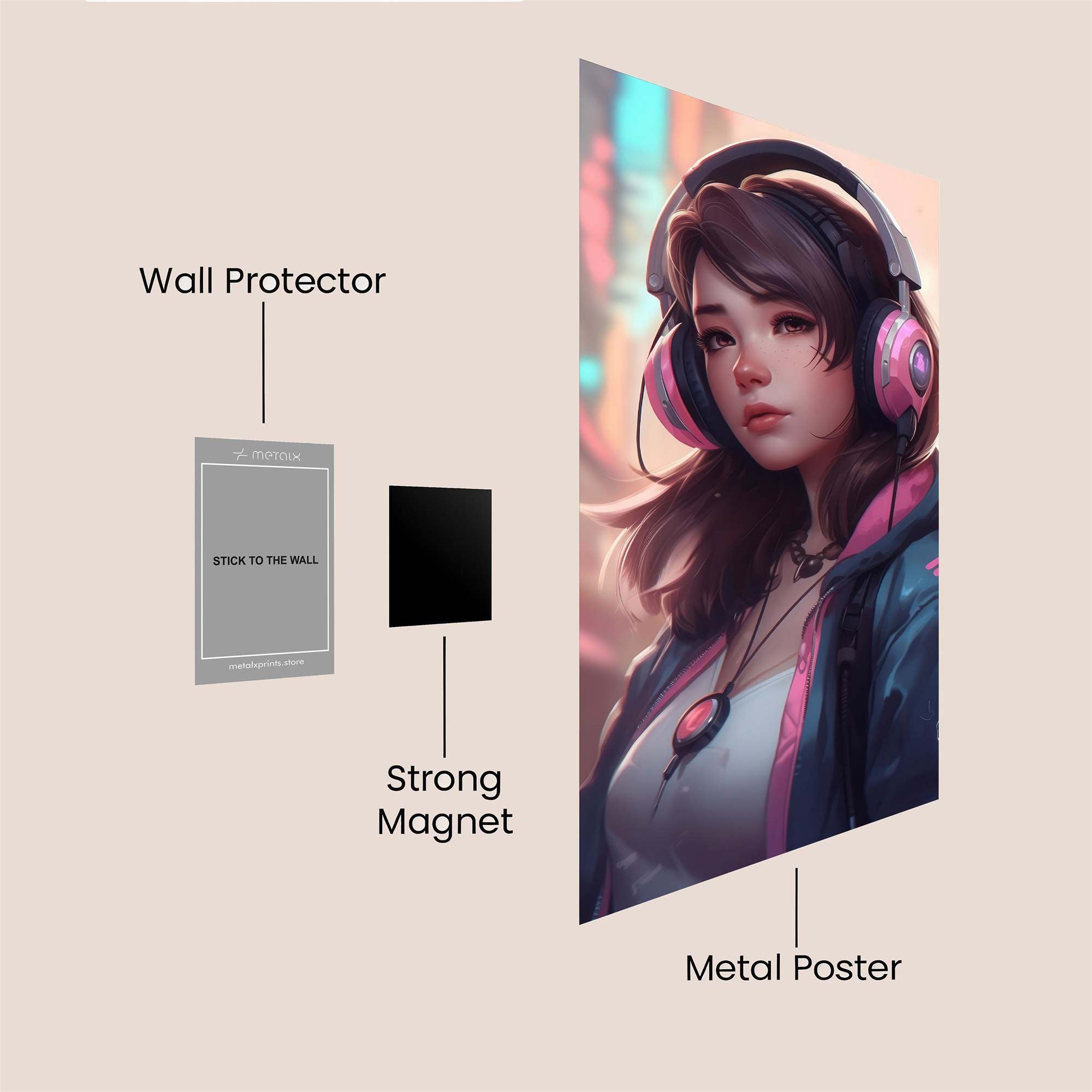 Cyber Serenity Safe Wall Magnetic / M