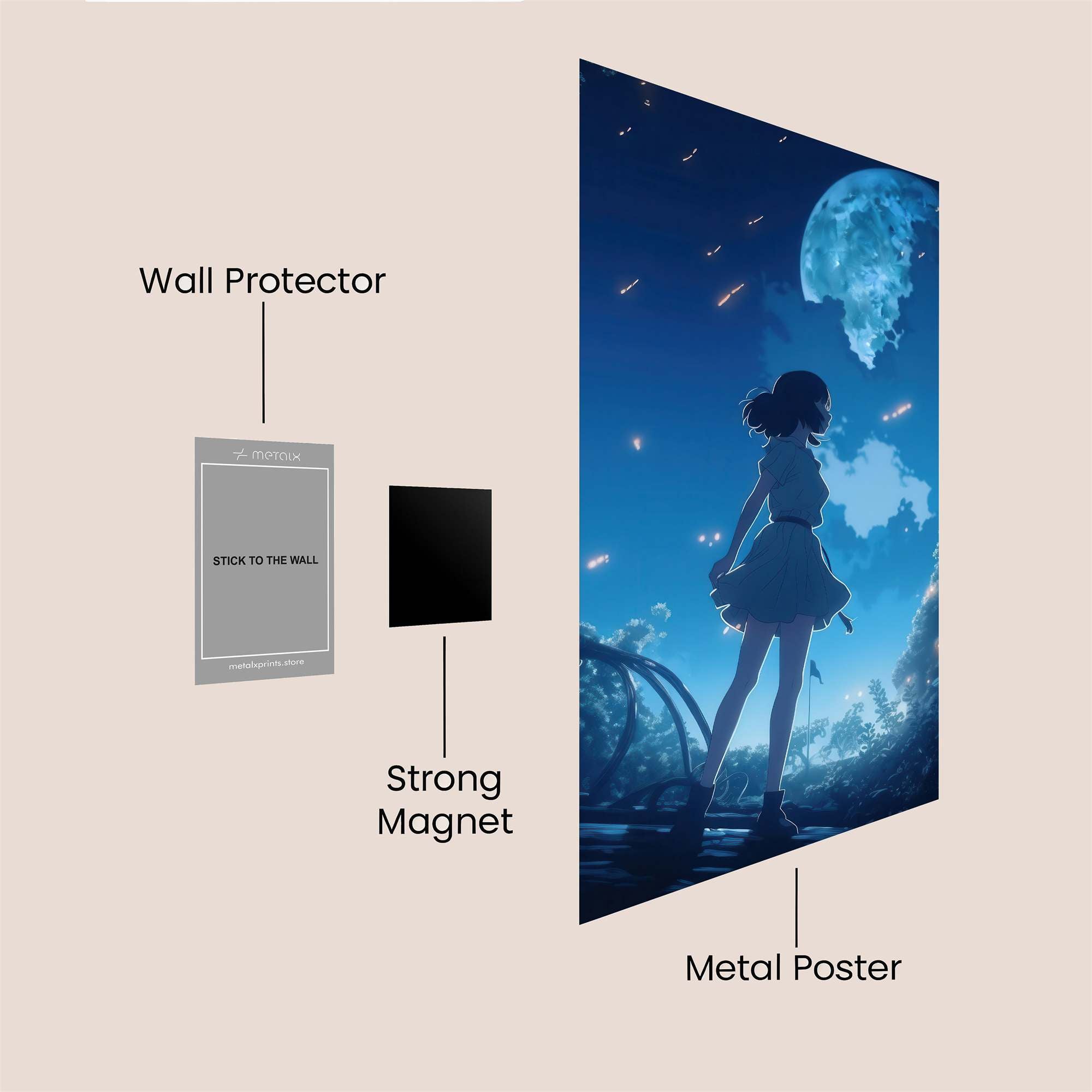 Moonlit Serenity Safe Wall Magnetic / M