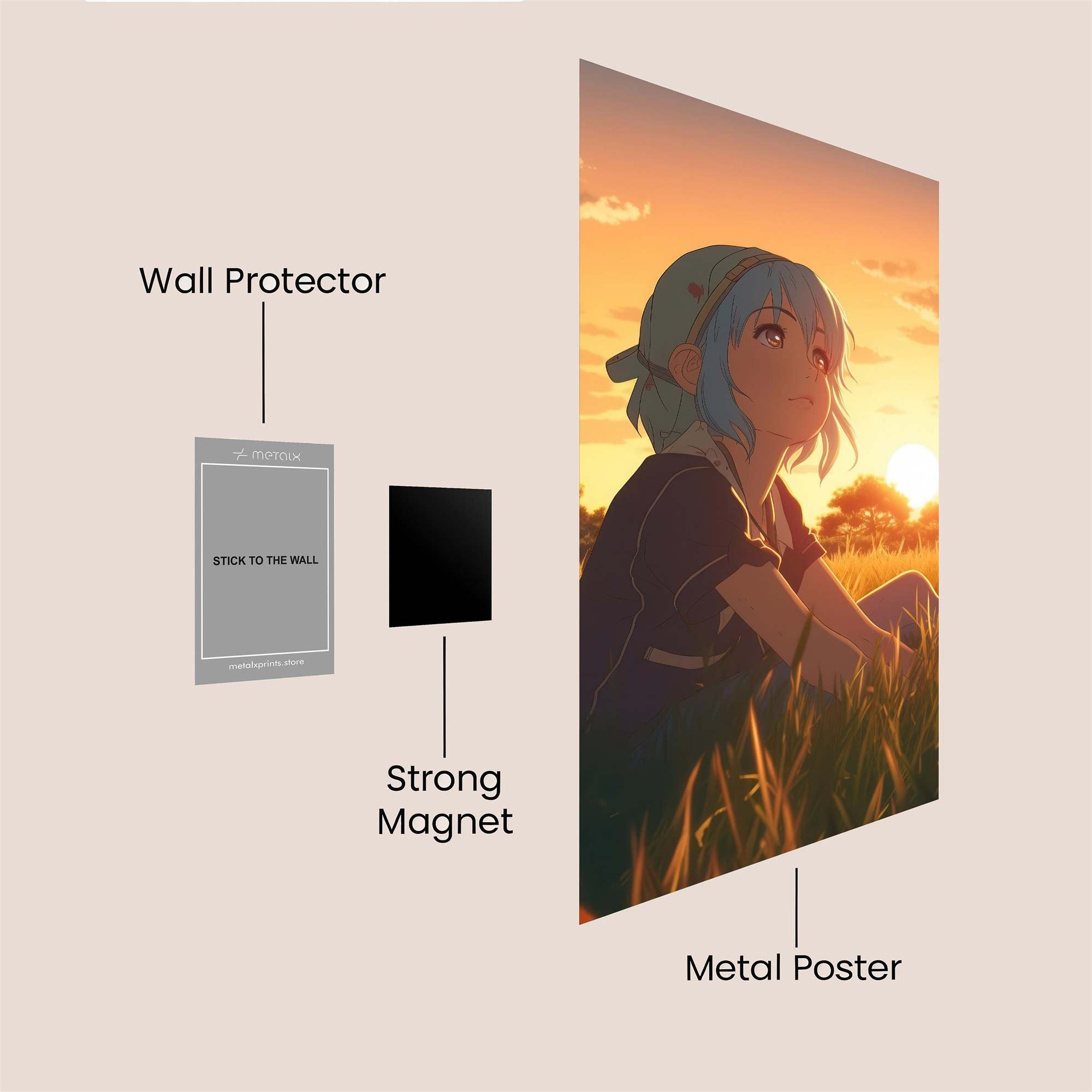 Sunset Serenity Safe Wall Magnetic / M