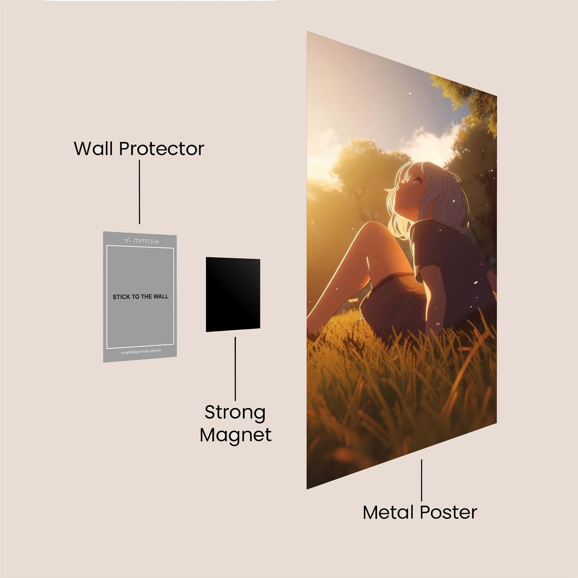 Sunlit Serenity Safe Wall Magnetic / M