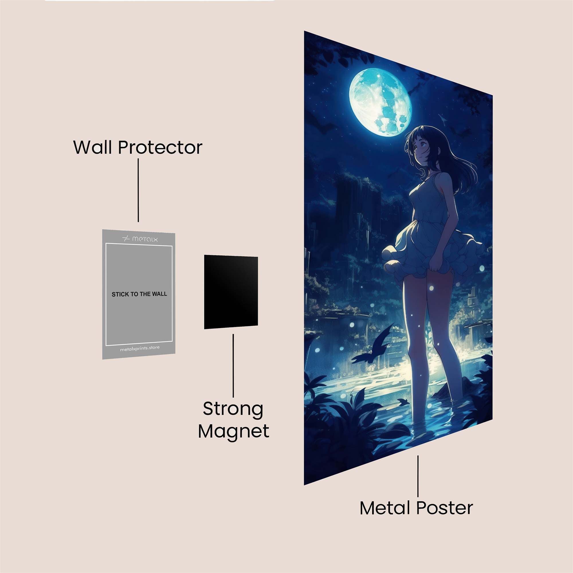 Moonlit Serenity Safe Wall Magnetic / M