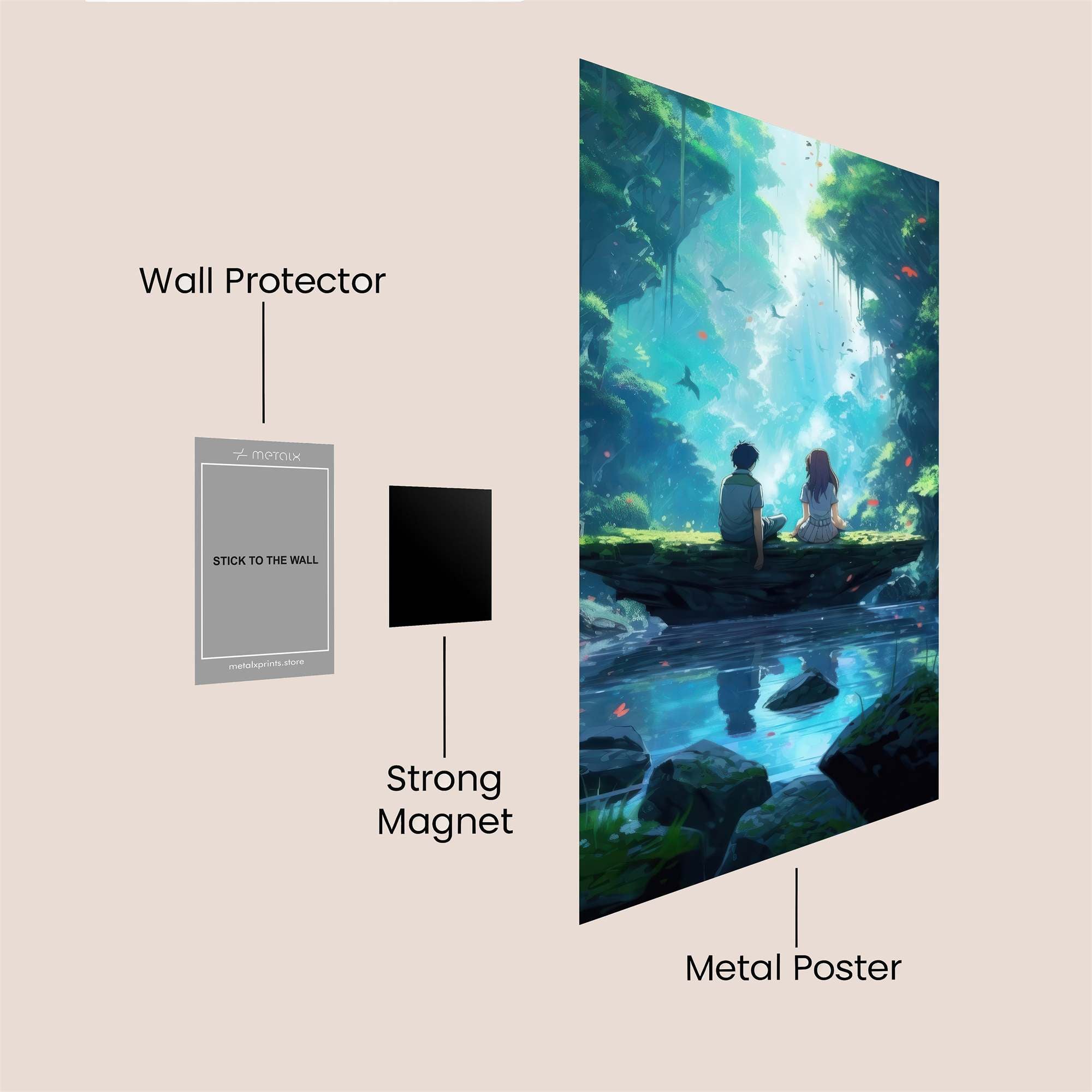 Lovers Serene Safe Wall Magnetic / M