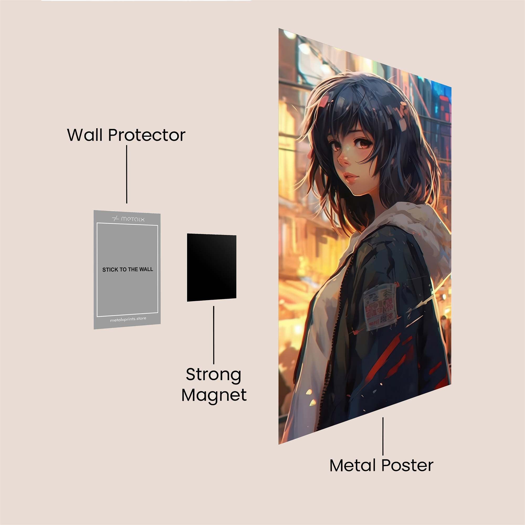 Neon Serenity Safe Wall Magnetic / M