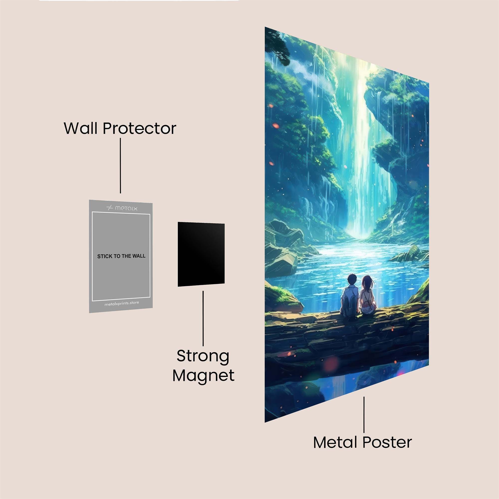 Waterfall Serenity Safe Wall Magnetic / M
