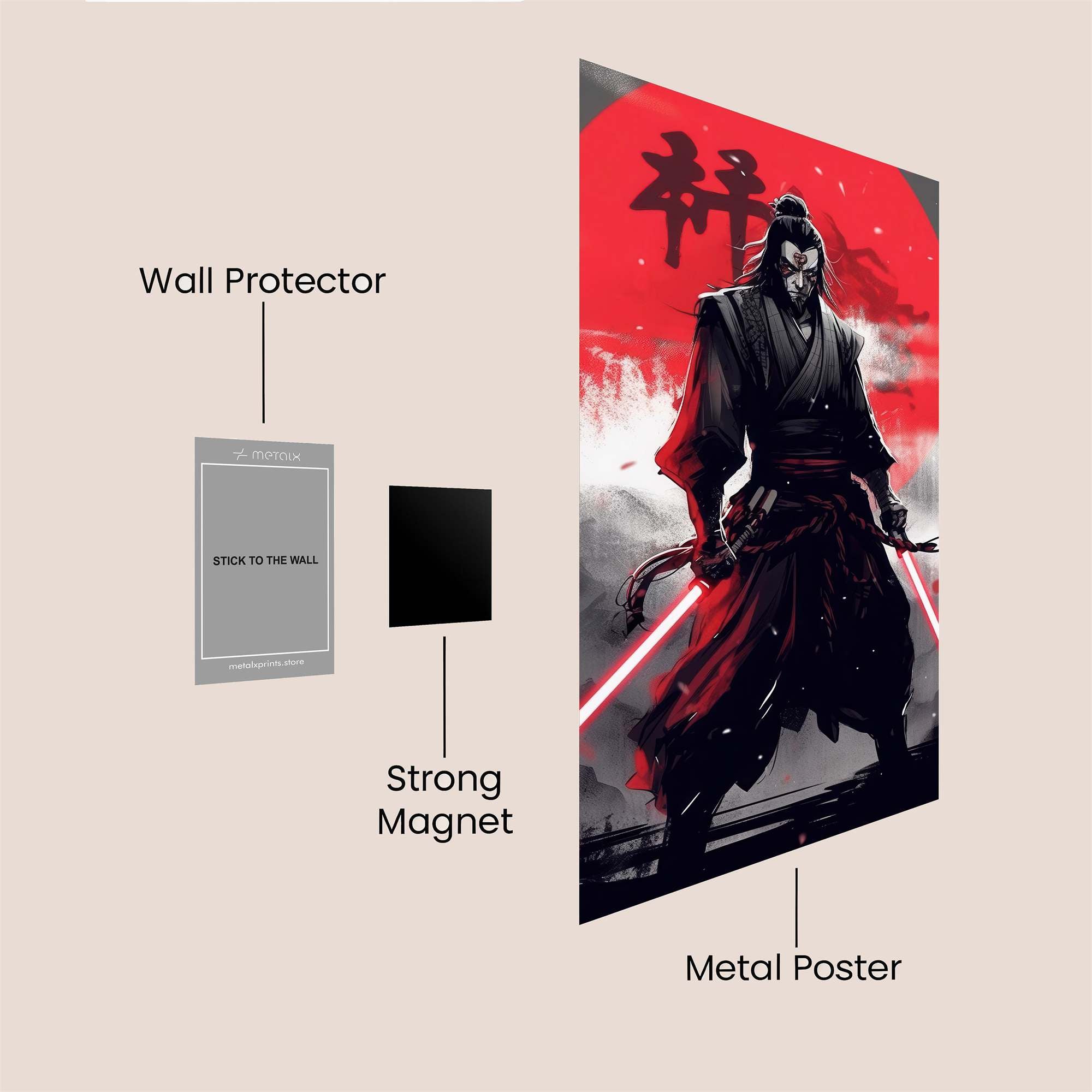 Samurai Fury Safe Wall Magnetic / M