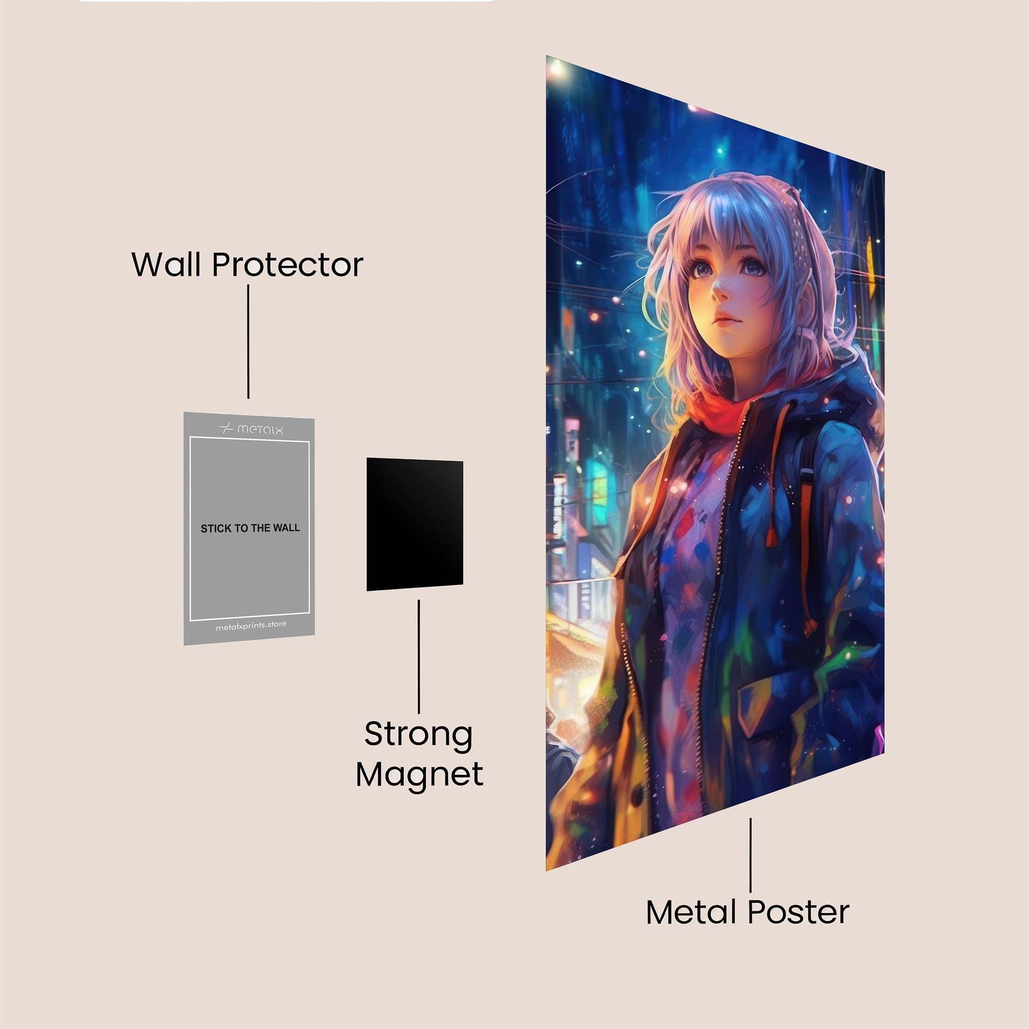 Cyber Serenity Safe Wall Magnetic / M