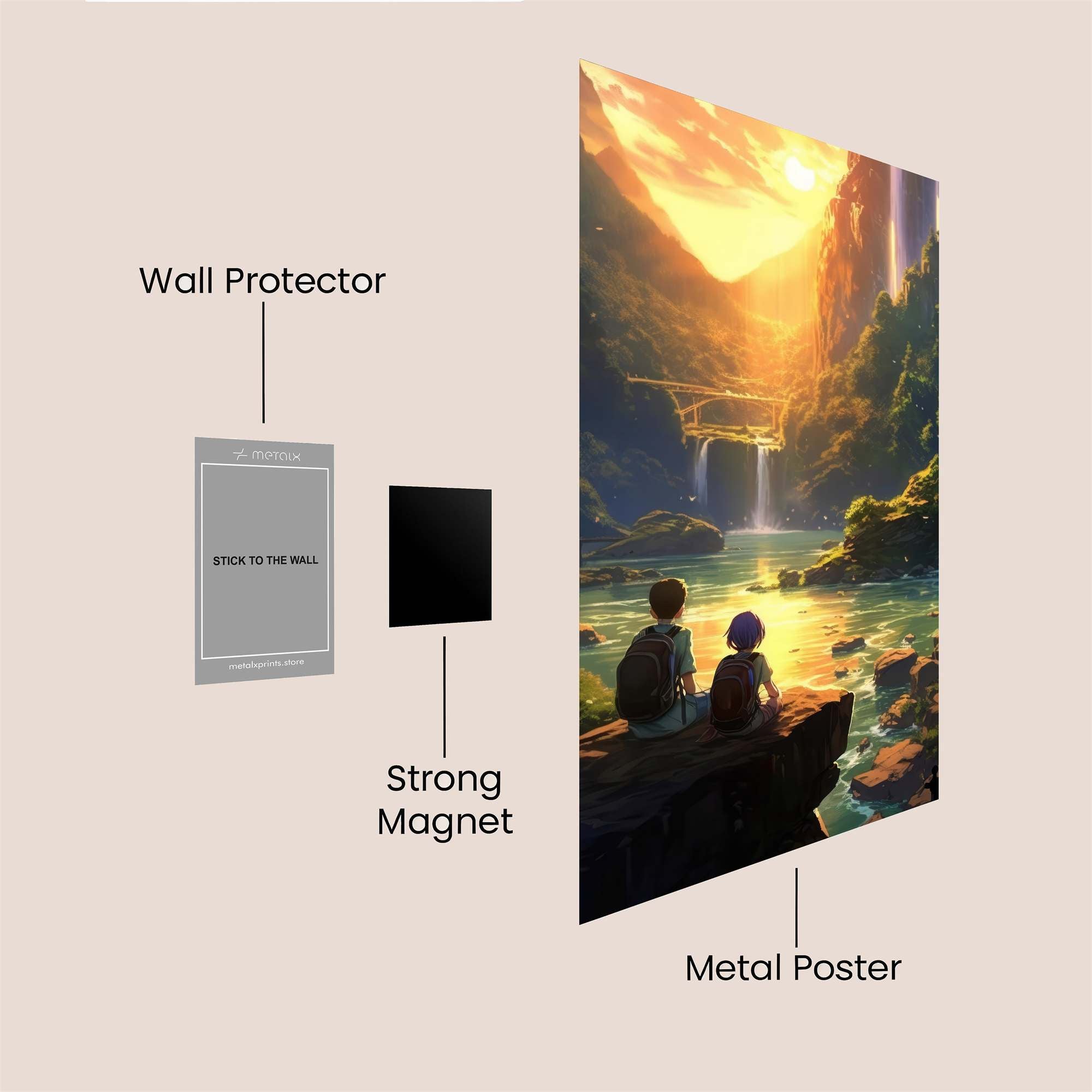 Sunset Serenity Safe Wall Magnetic / M