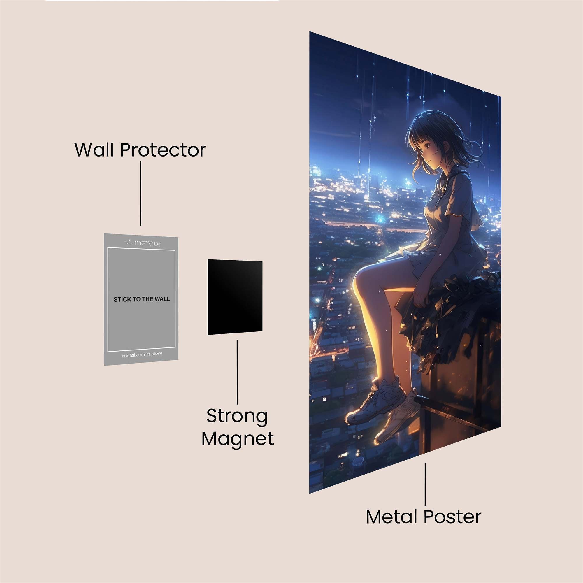 City Serenity Safe Wall Magnetic / M