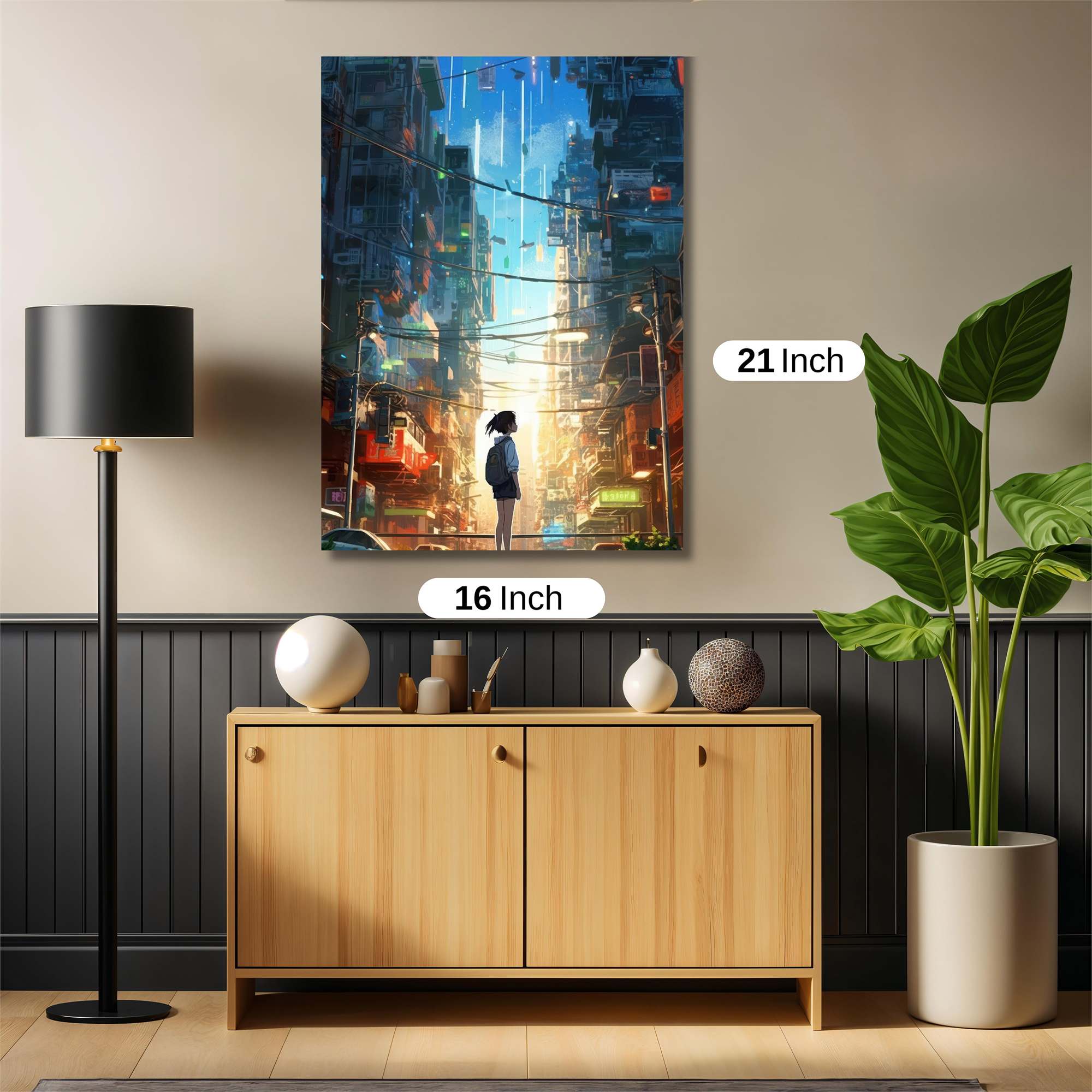 Cyberpunk Dawn Safe Wall Magnetic / M