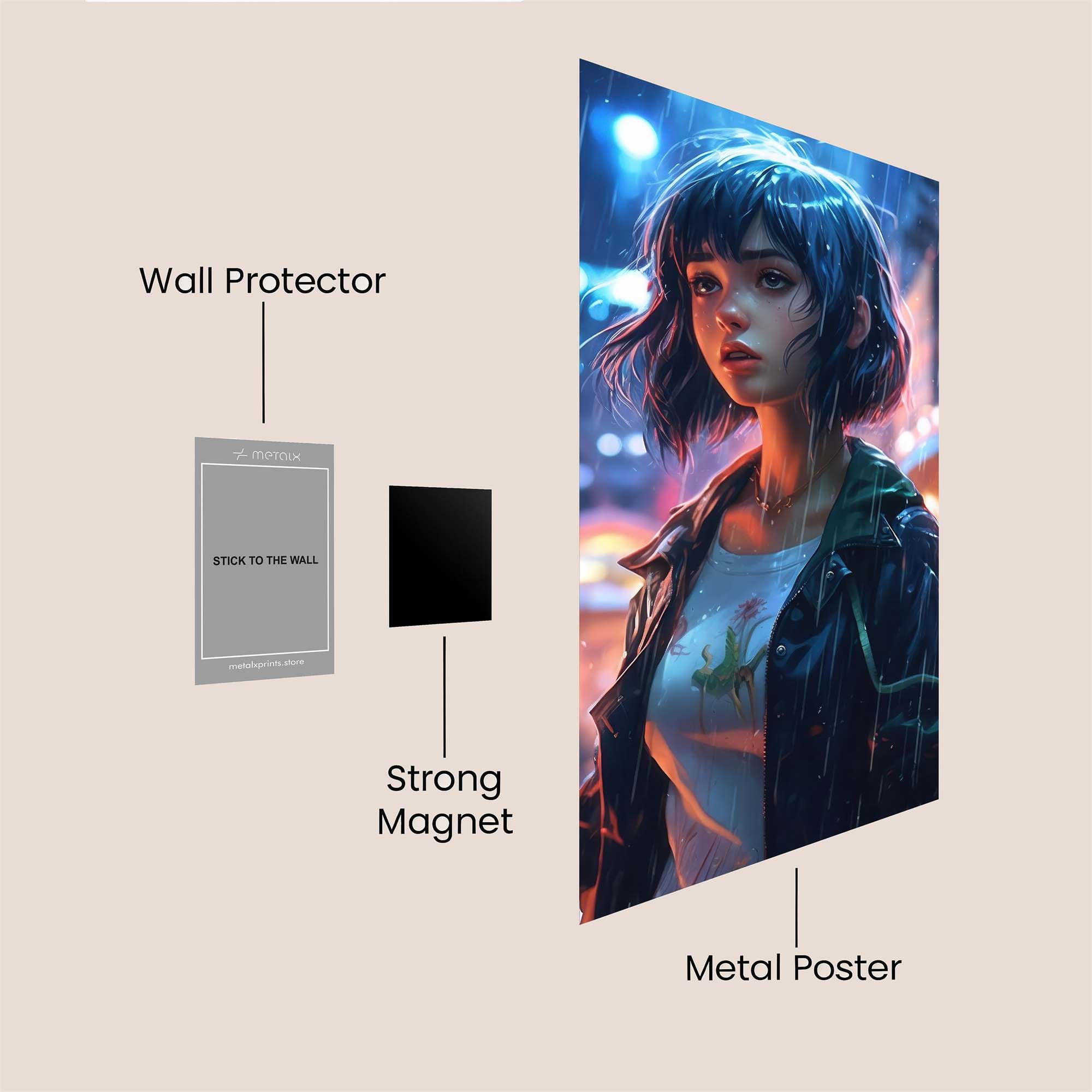 Rain Serenade Safe Wall Magnetic / M