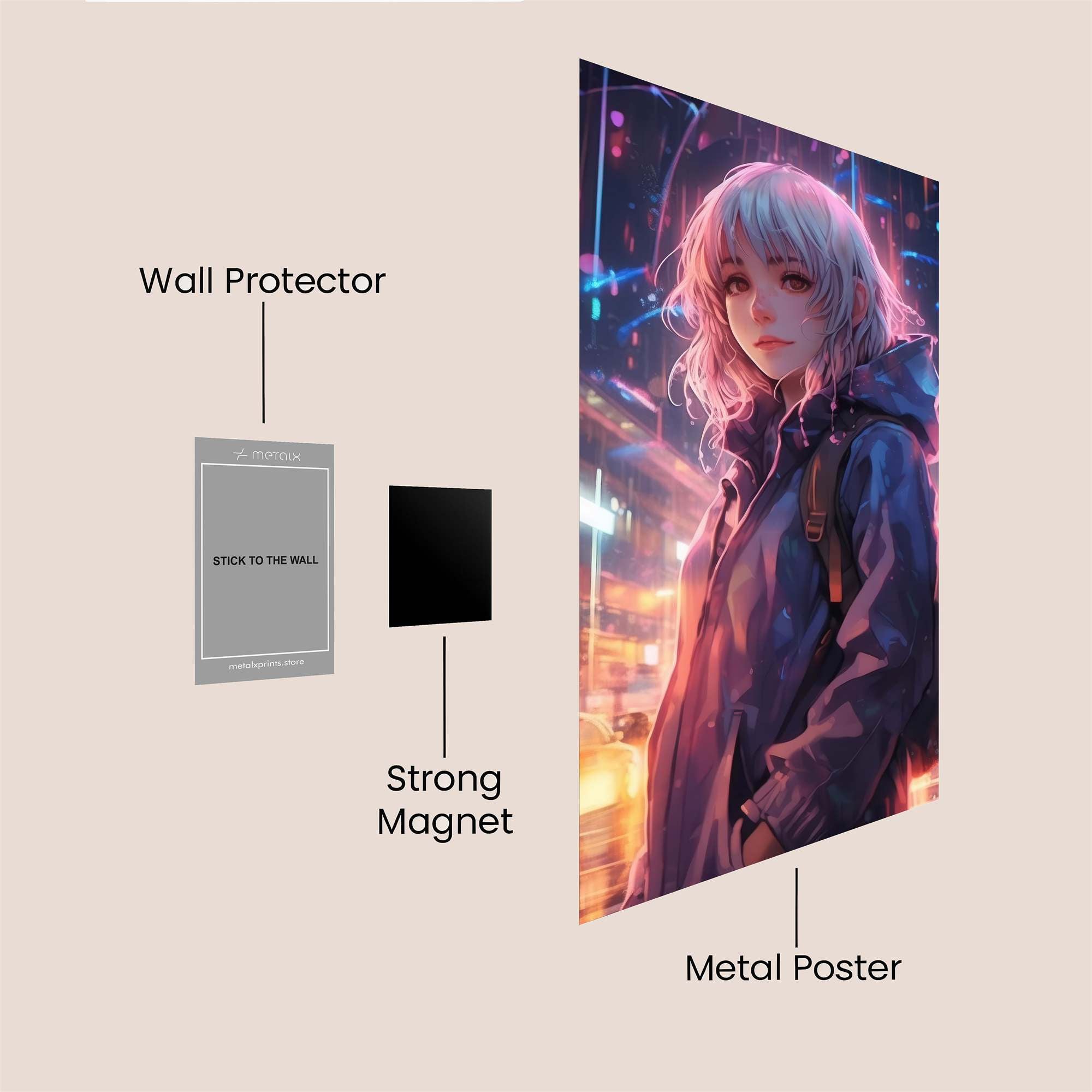 Cyber Serenity Safe Wall Magnetic / M