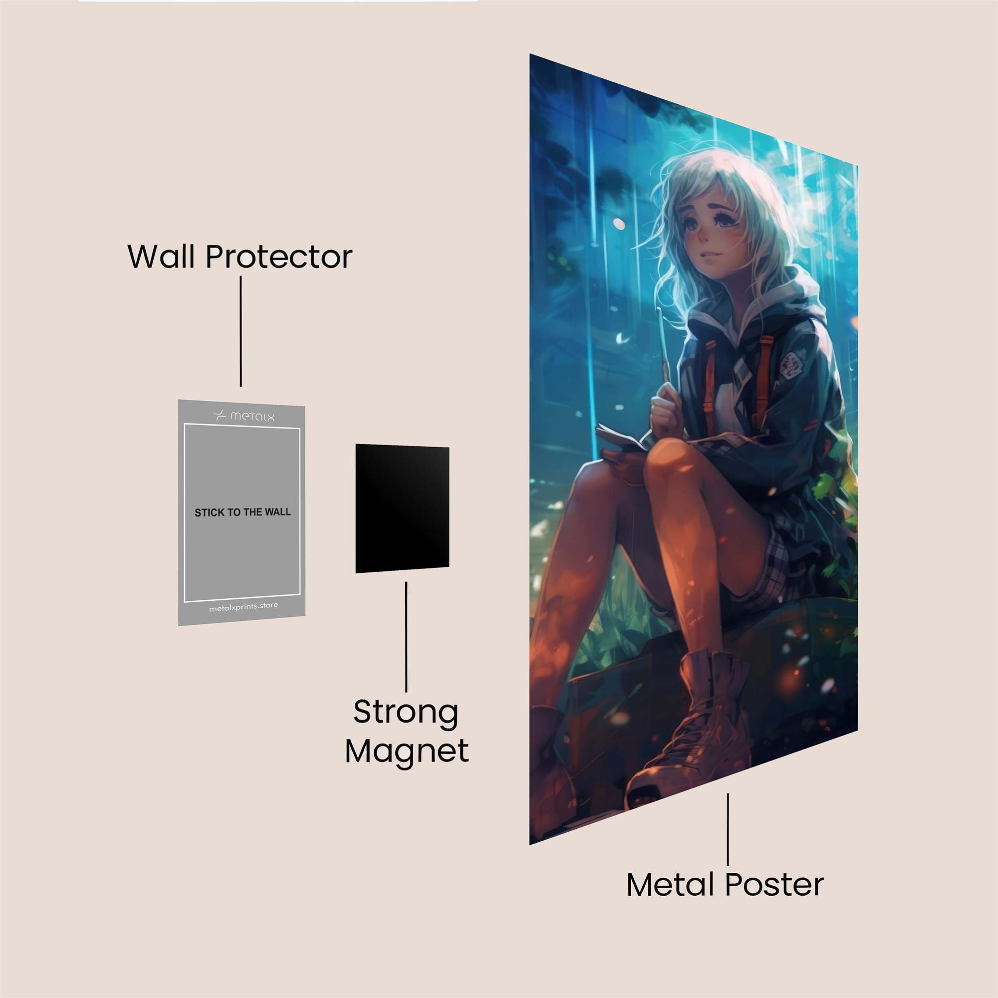 Moonlit Serenity Safe Wall Magnetic / M