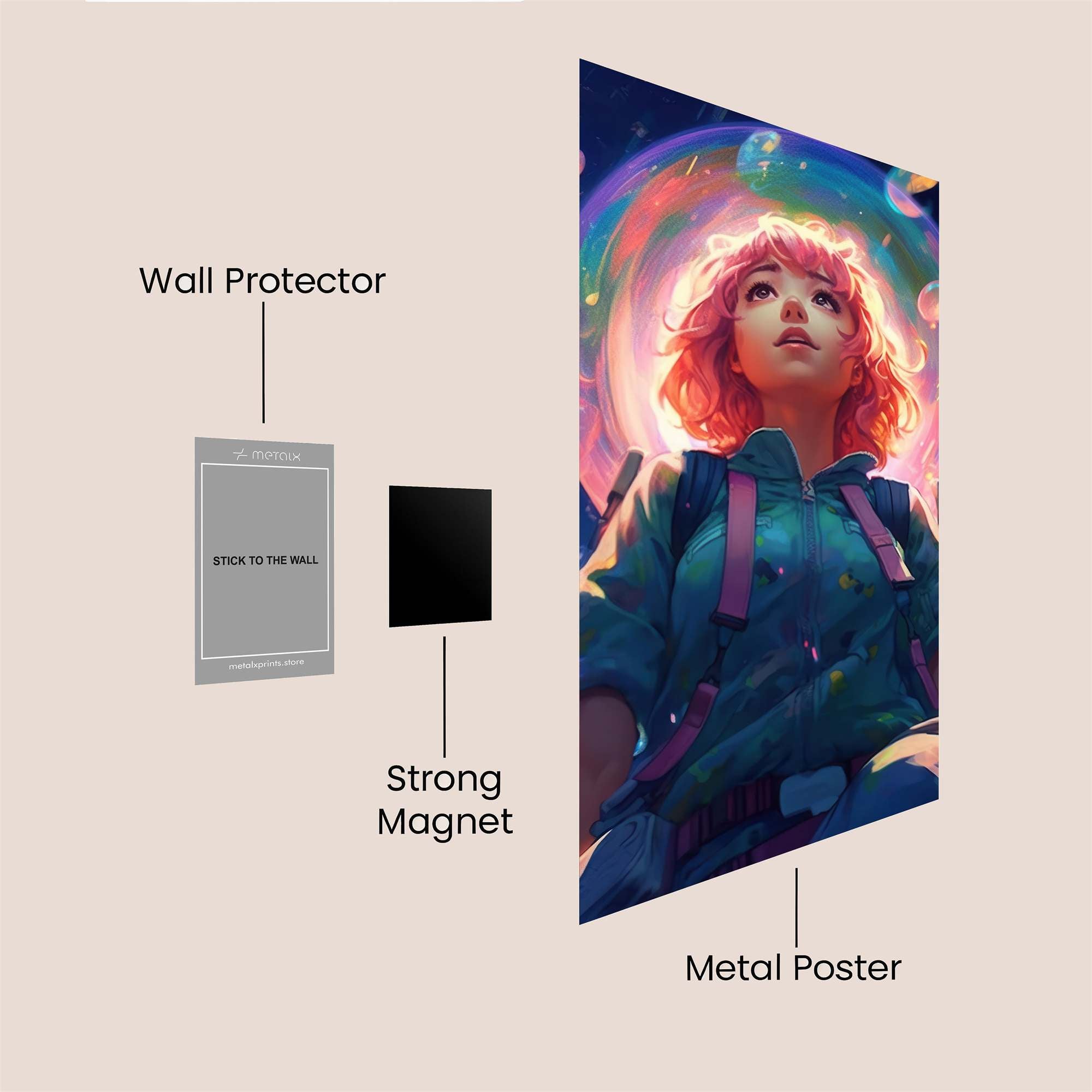 Bubbly Dreamer Safe Wall Magnetic / M