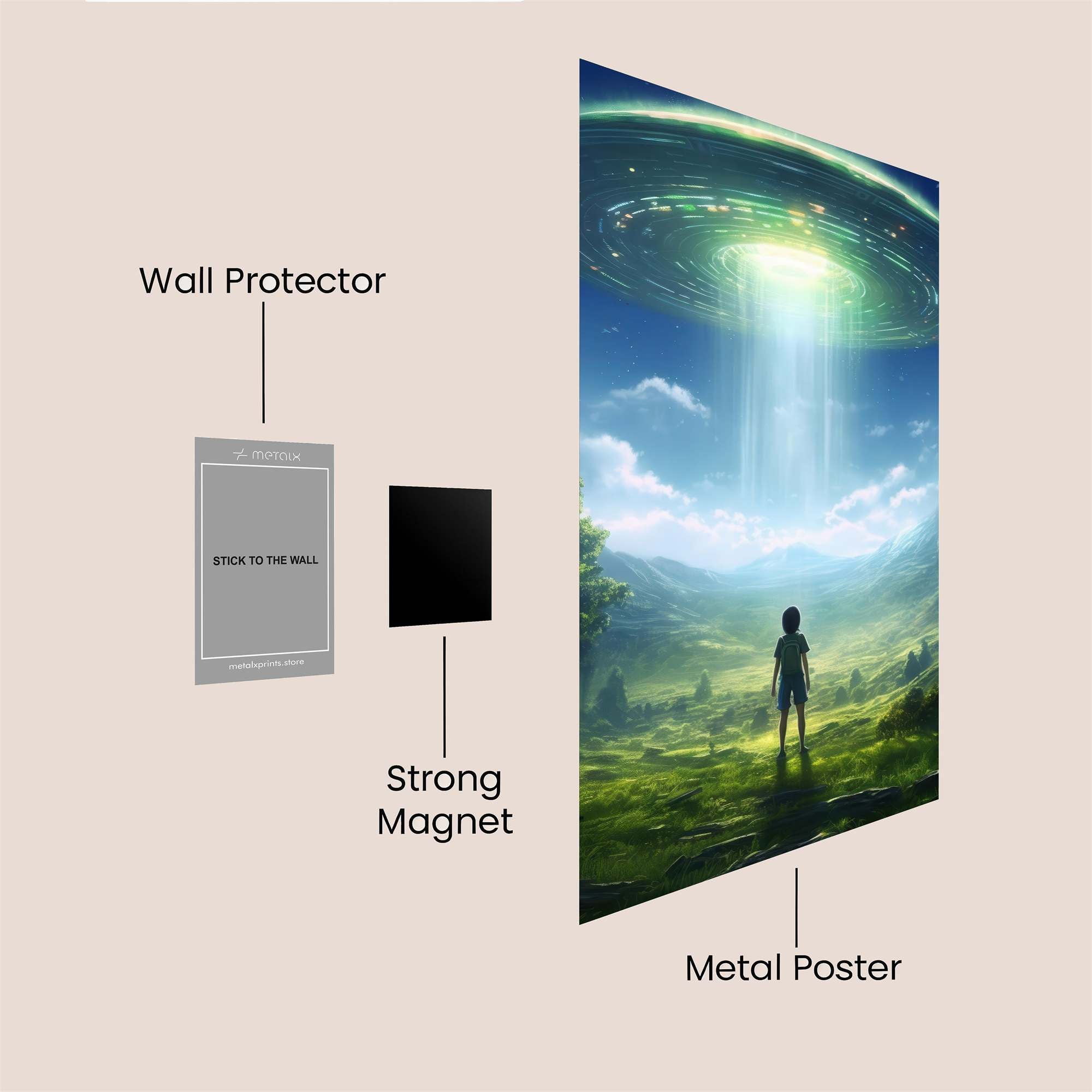Alien Arrival Safe Wall Magnetic / M