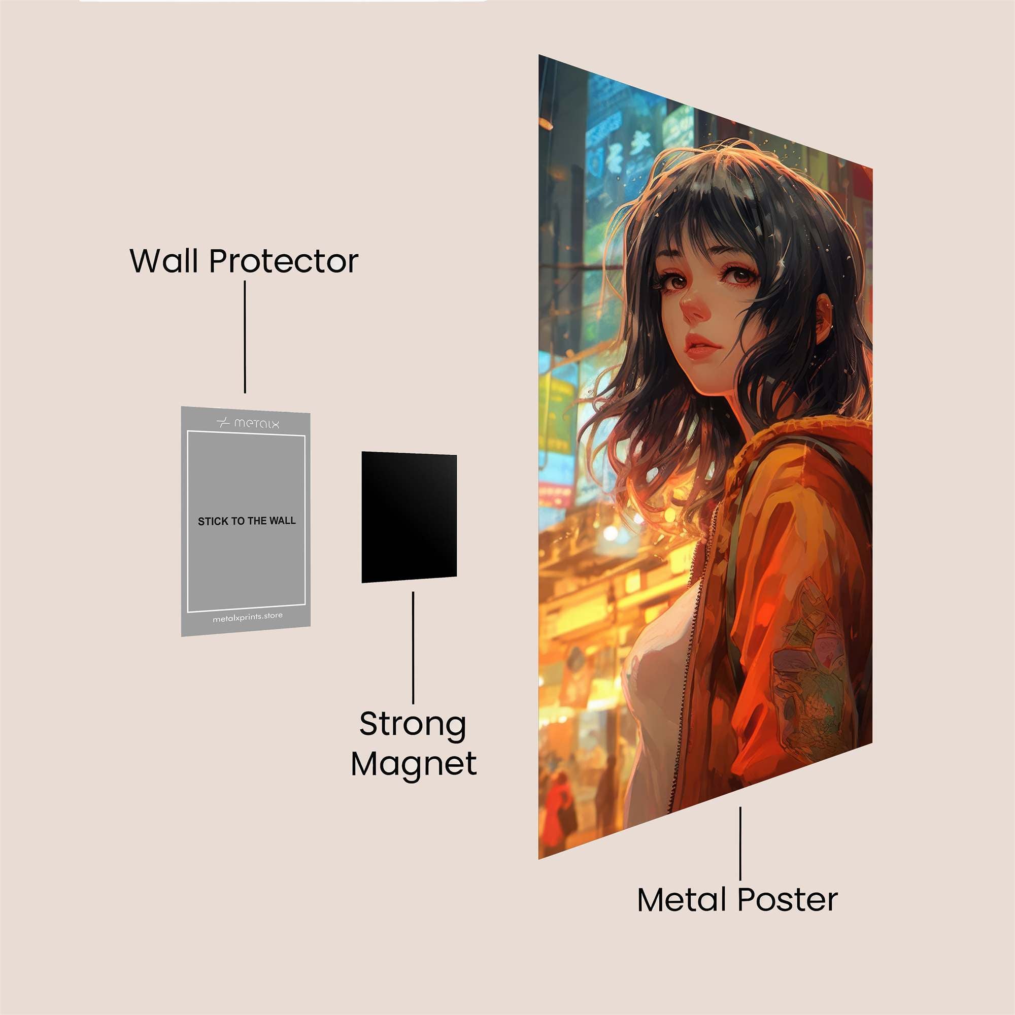 Neon Solitude Safe Wall Magnetic / M