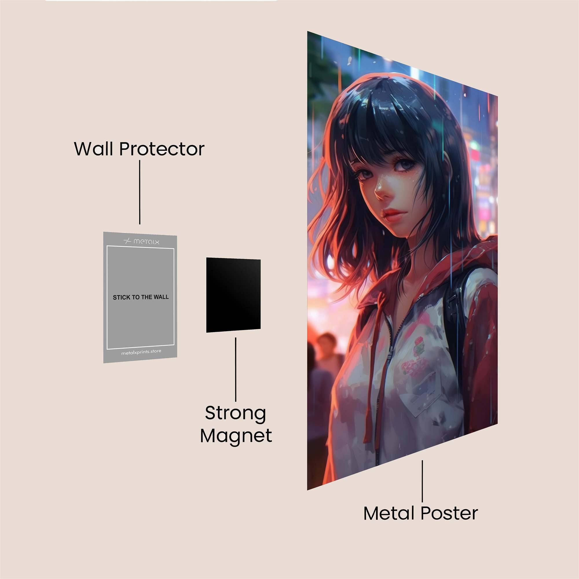 Rainy Solitude Safe Wall Magnetic / M