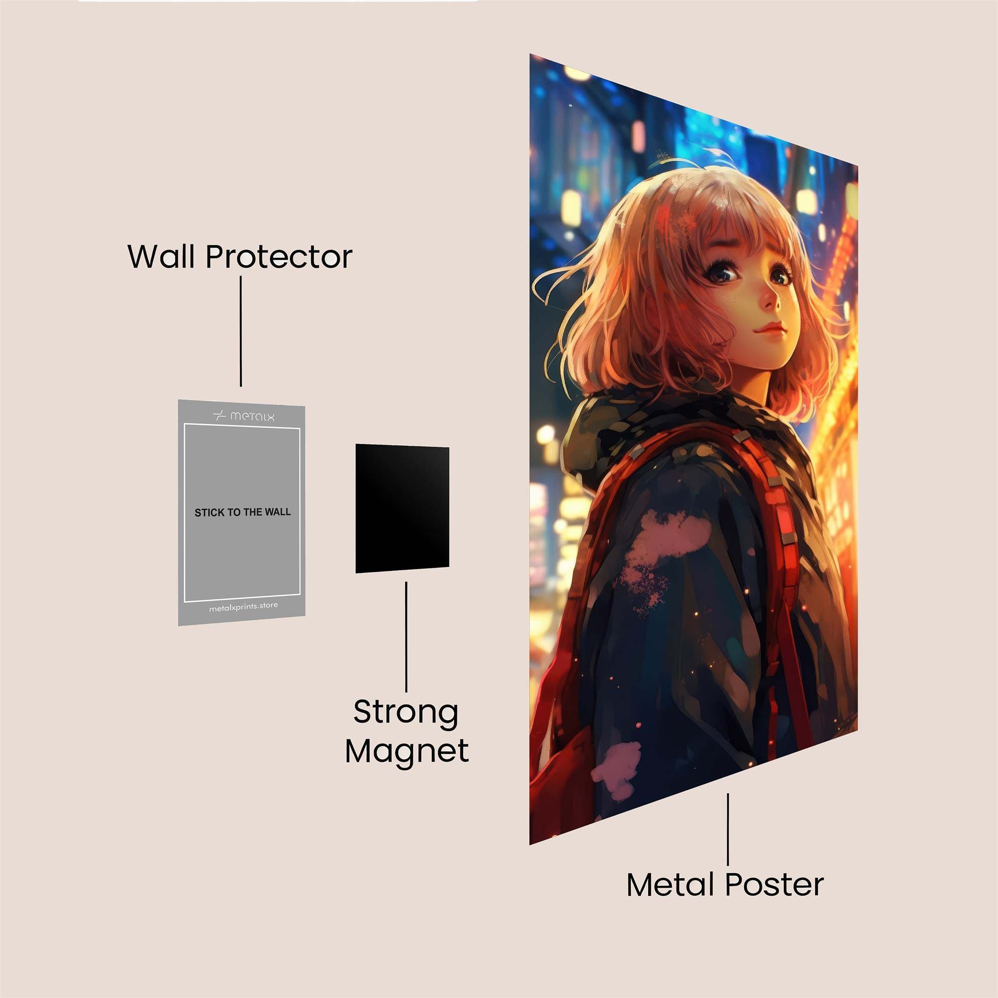 Neon Serenity Safe Wall Magnetic / M