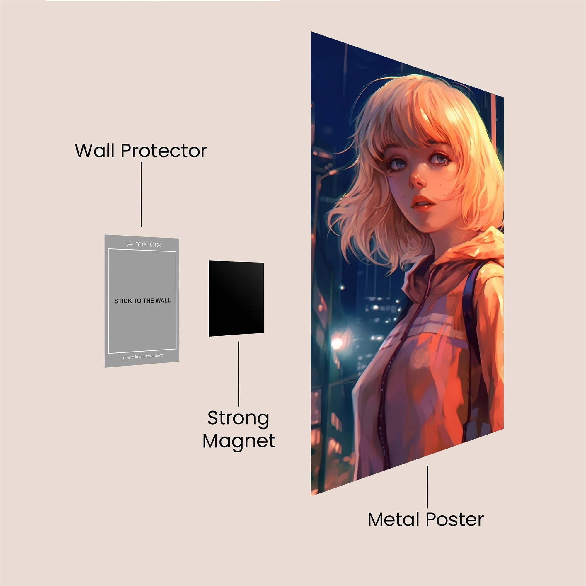 Neon Serenity Safe Wall Magnetic / M