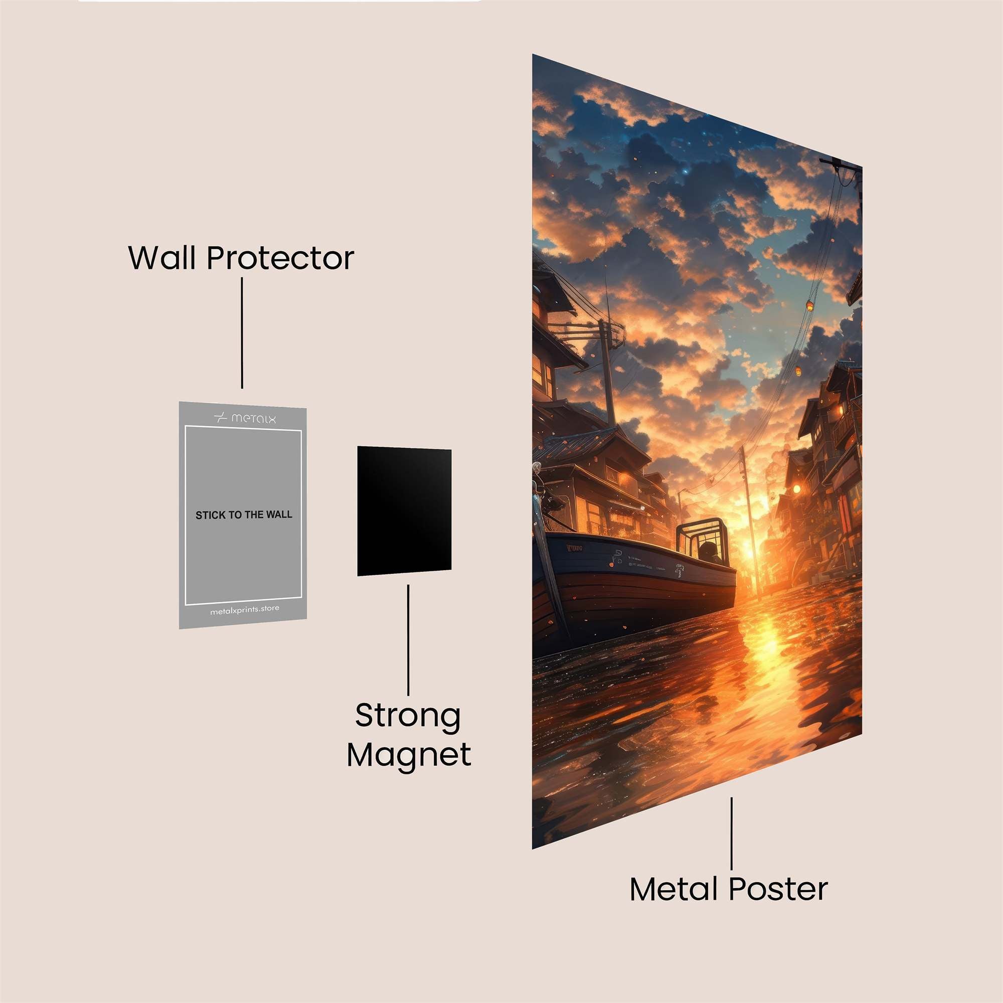 Sunset Serenity Safe Wall Magnetic / M