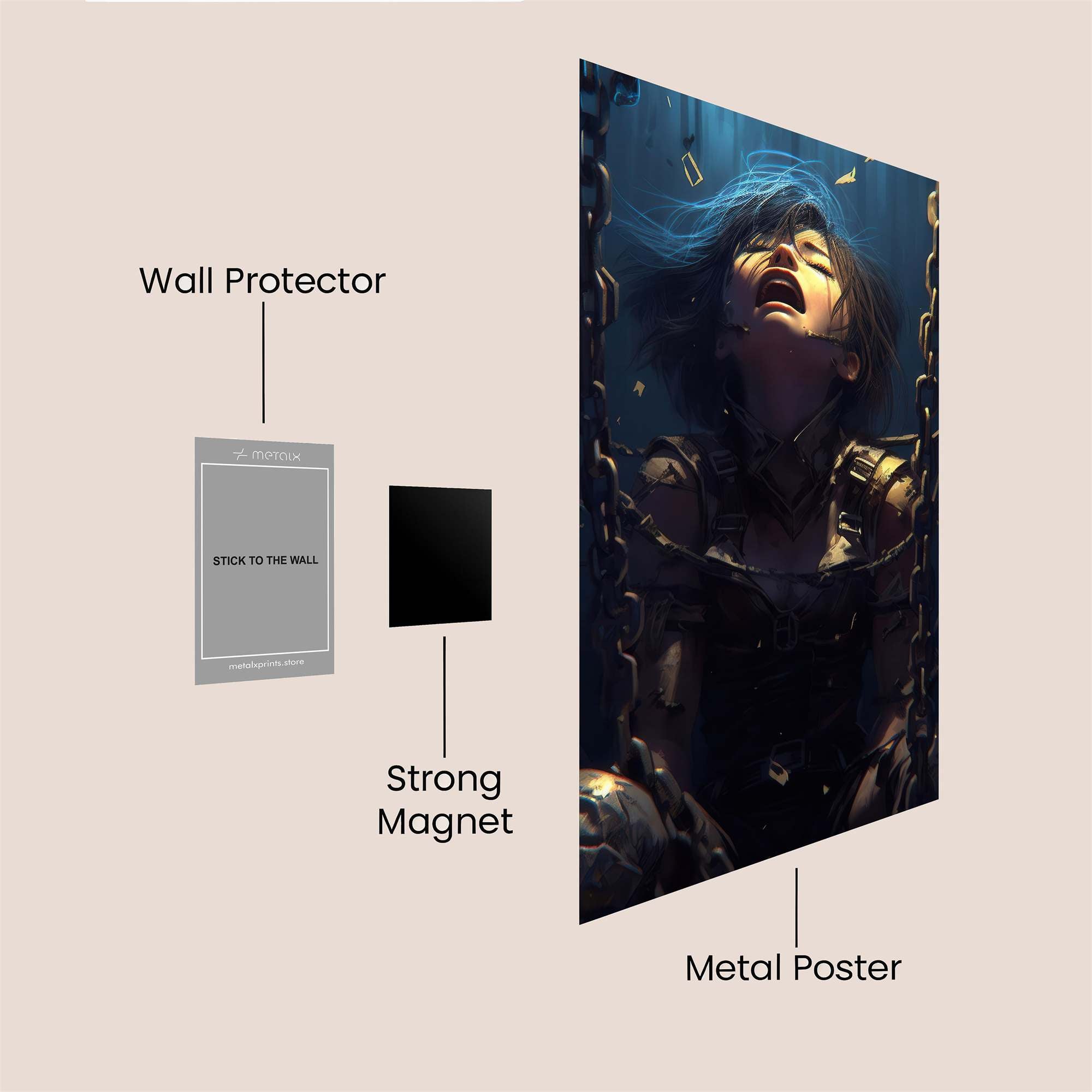 Chained Despair Safe Wall Magnetic / M