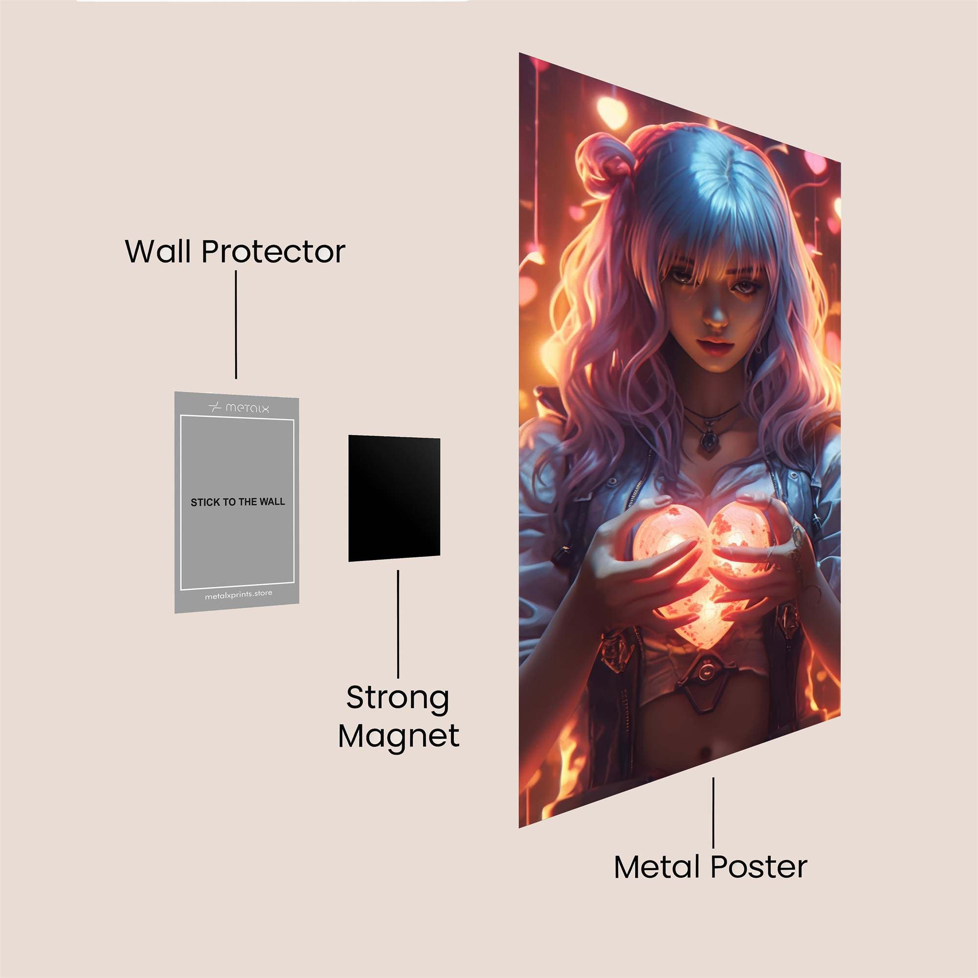 HeartGlow Safe Wall Magnetic / M