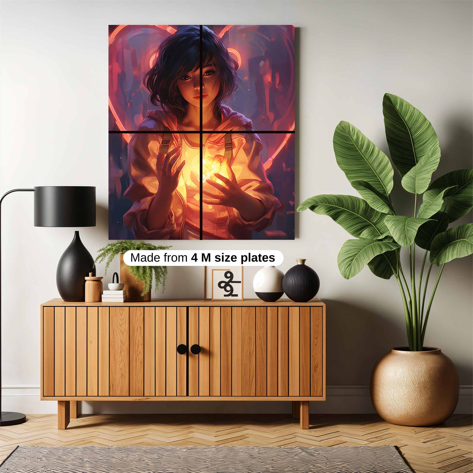 Heart Glow Safe Wall Magnetic / M