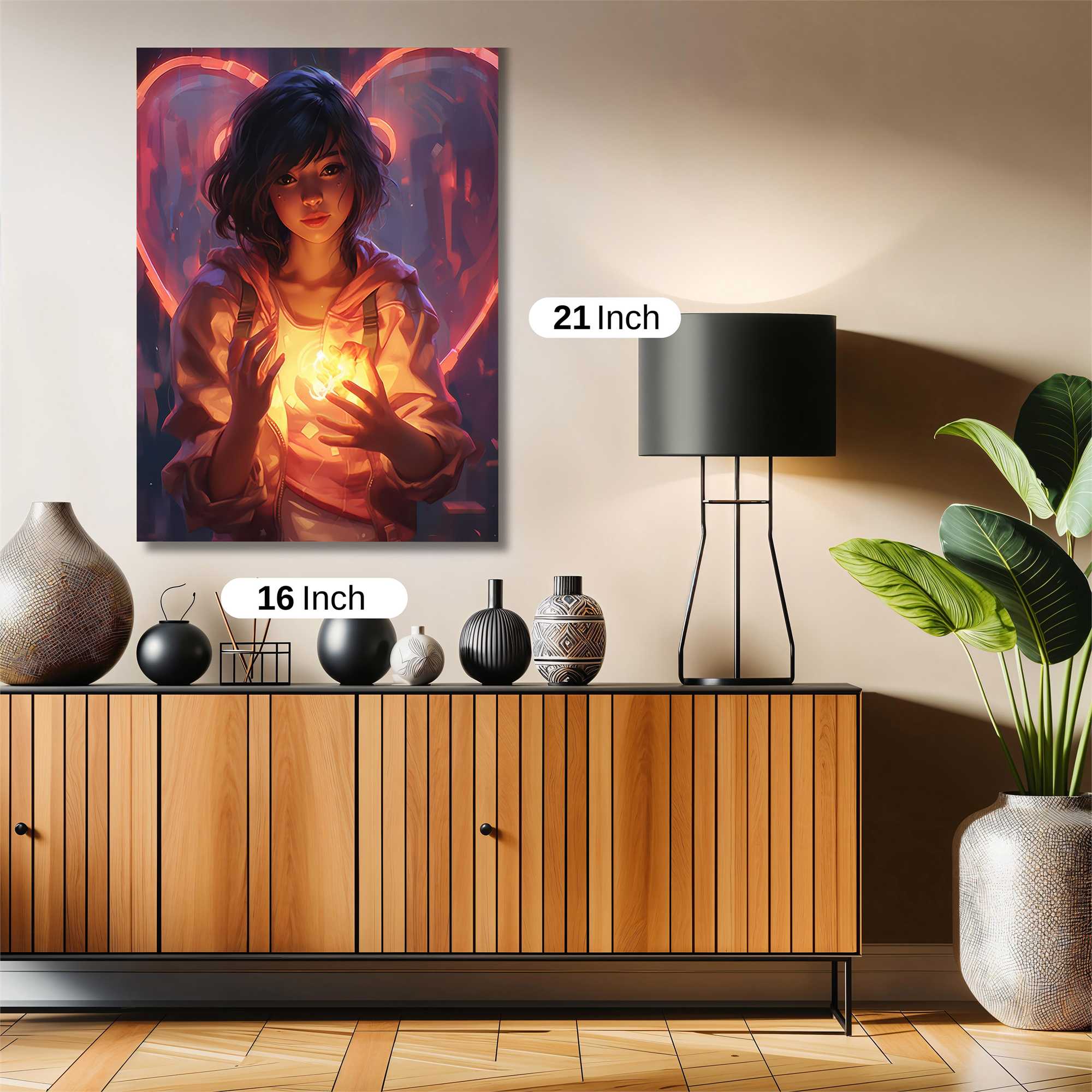 Heart Glow Safe Wall Magnetic / M