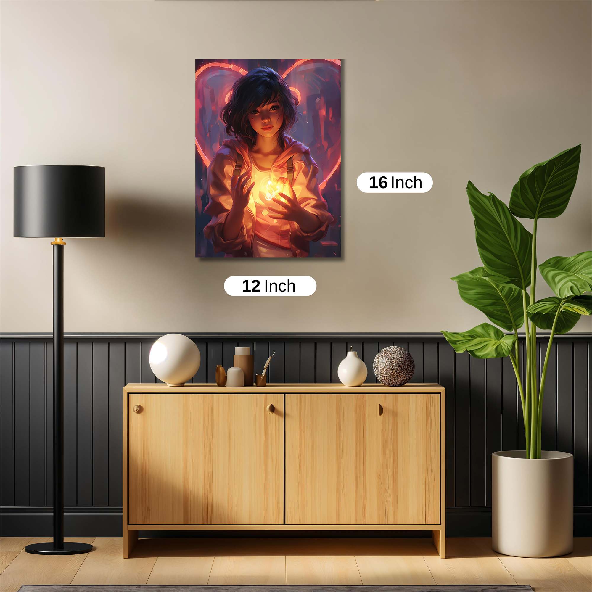 Heart Glow Safe Wall Magnetic / M