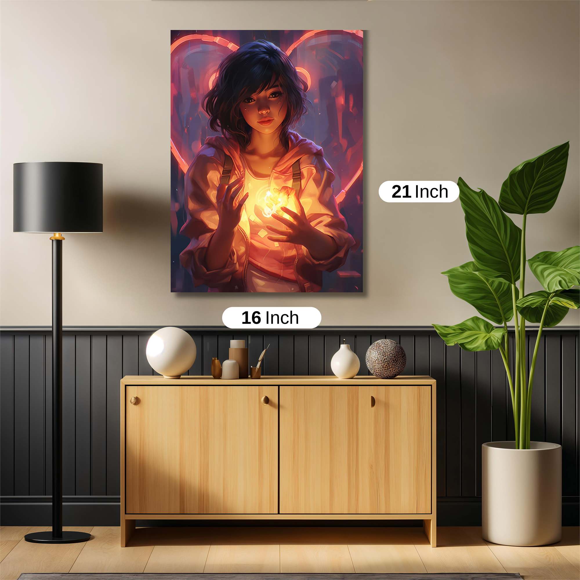 Heart Glow Safe Wall Magnetic / M
