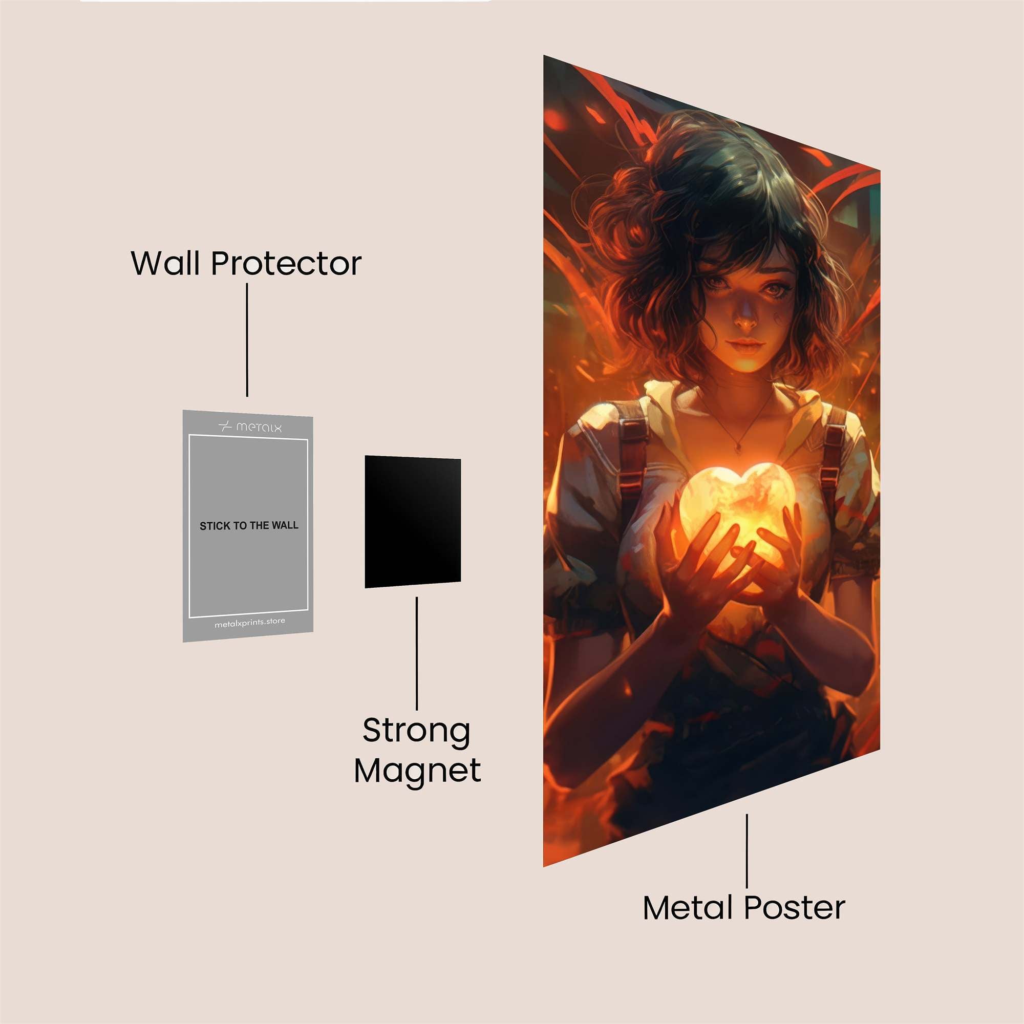 Heart Ignite Safe Wall Magnetic / M