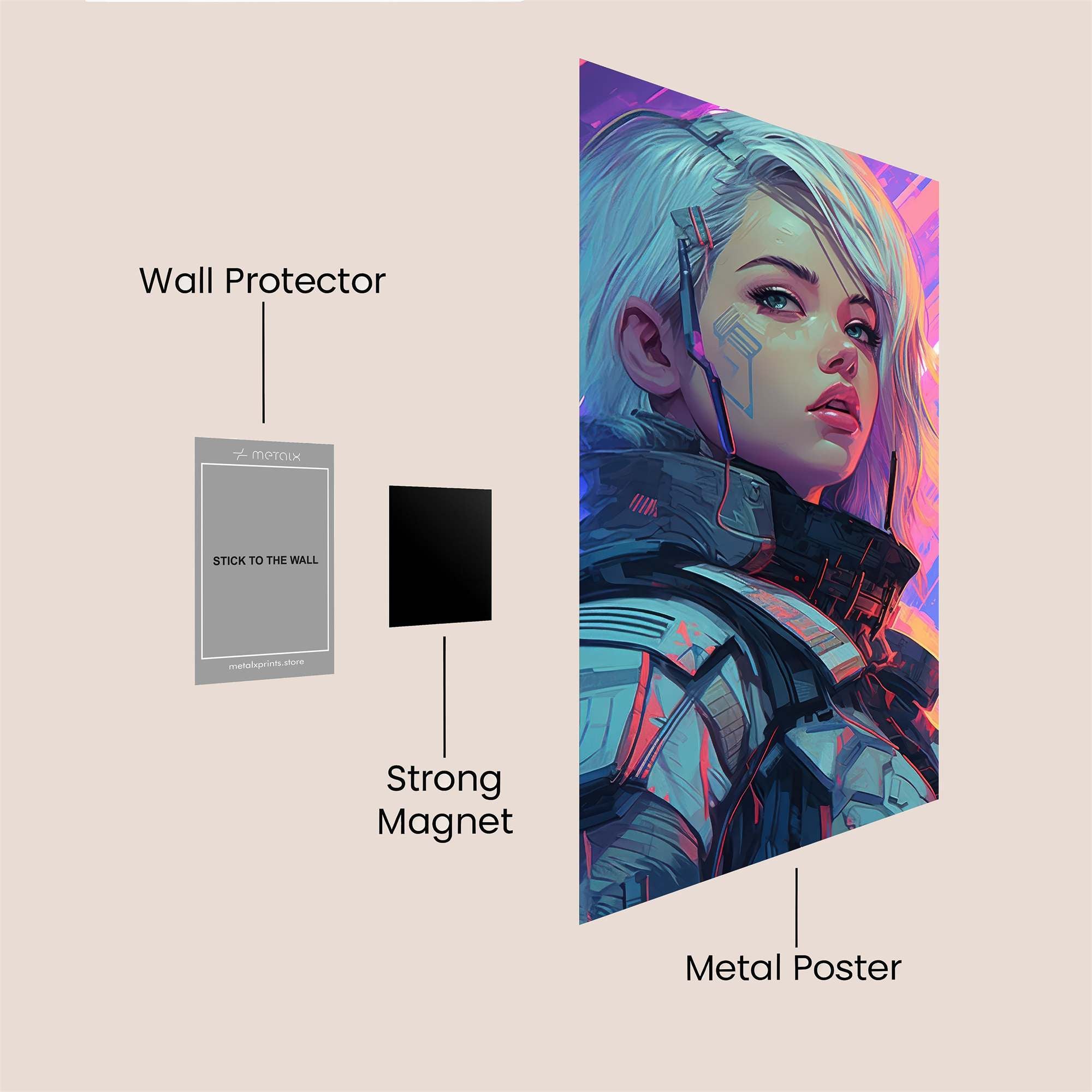 Cyber Serenity Safe Wall Magnetic / M