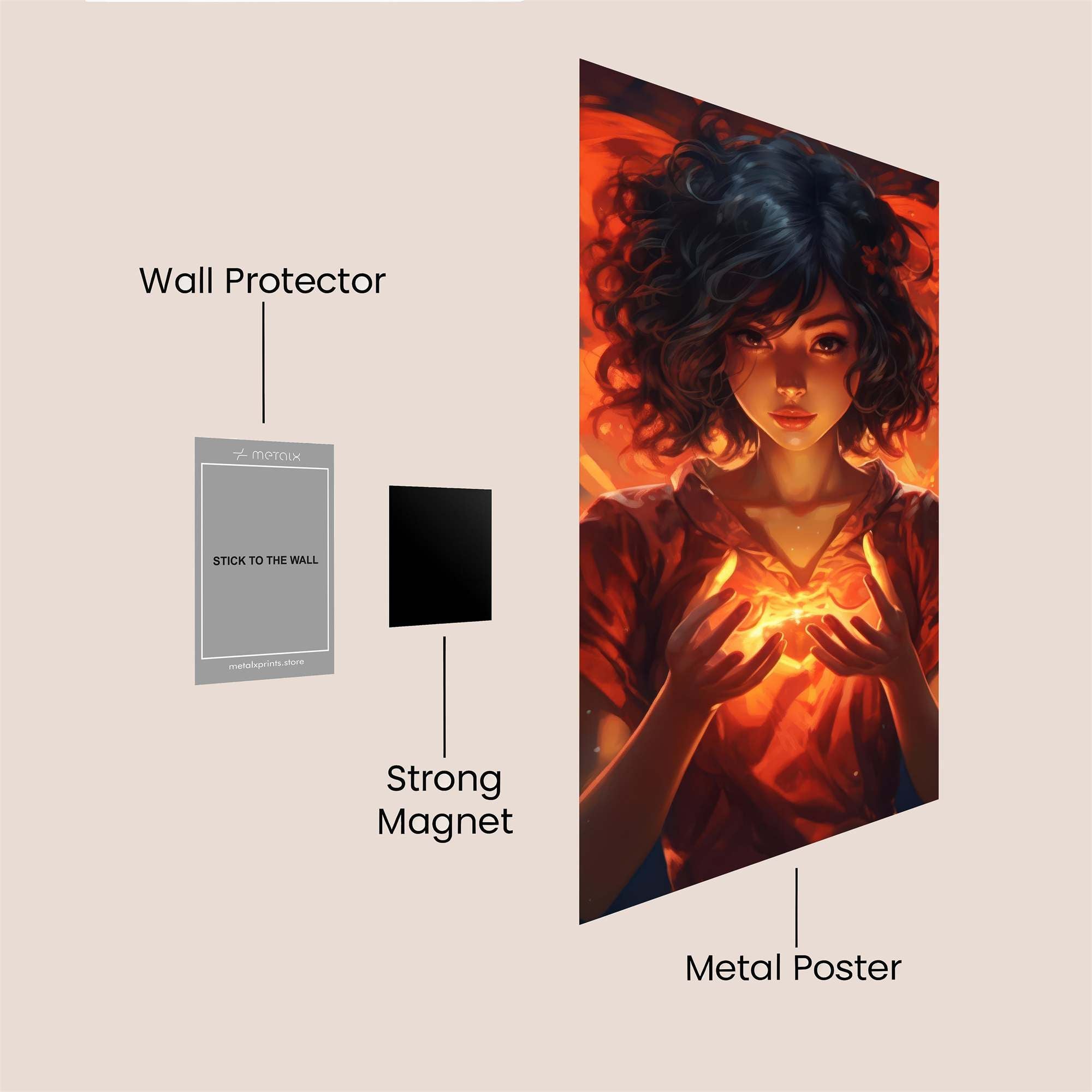 Heart Ignite Safe Wall Magnetic / M