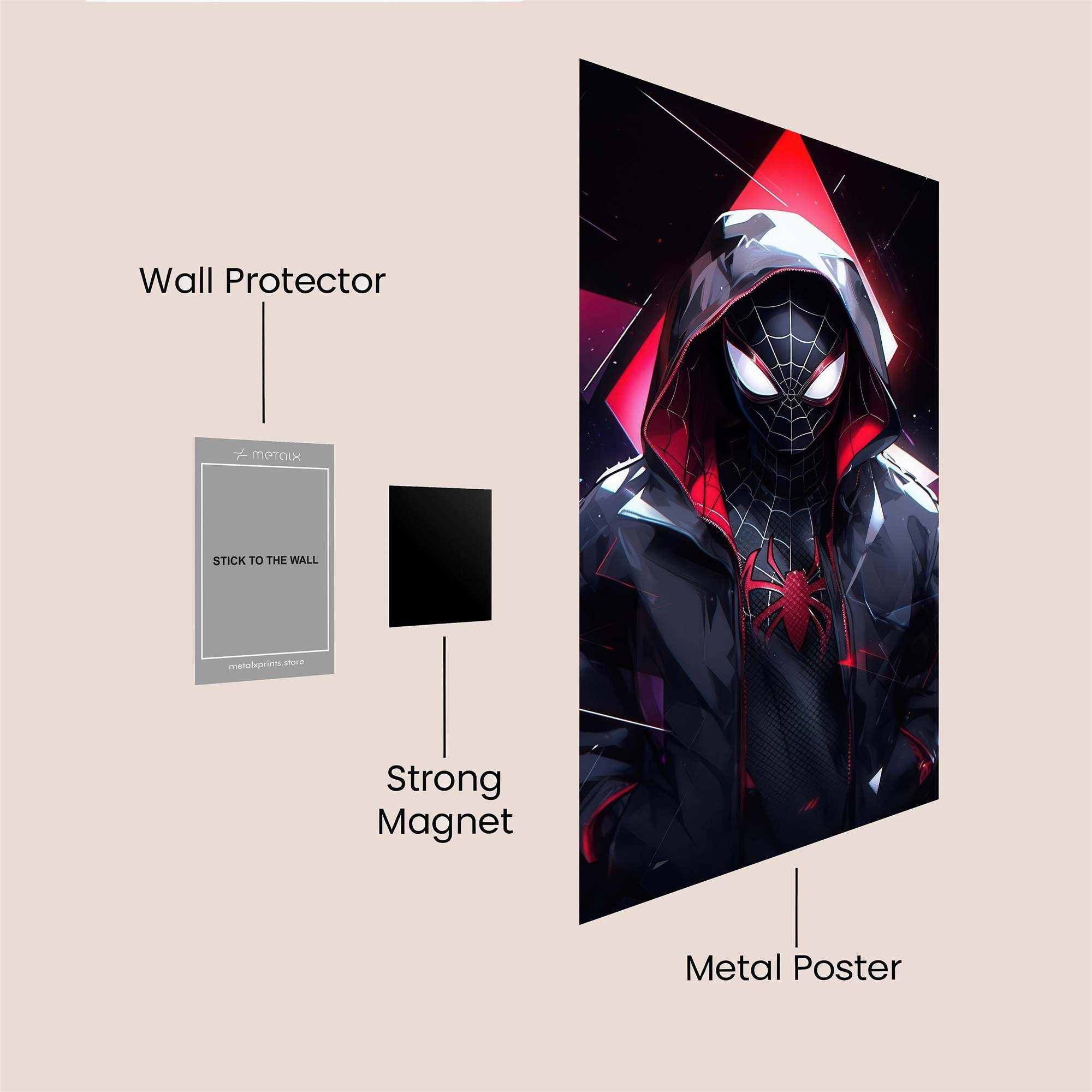 Spider-Menacing Safe Wall Magnetic / M
