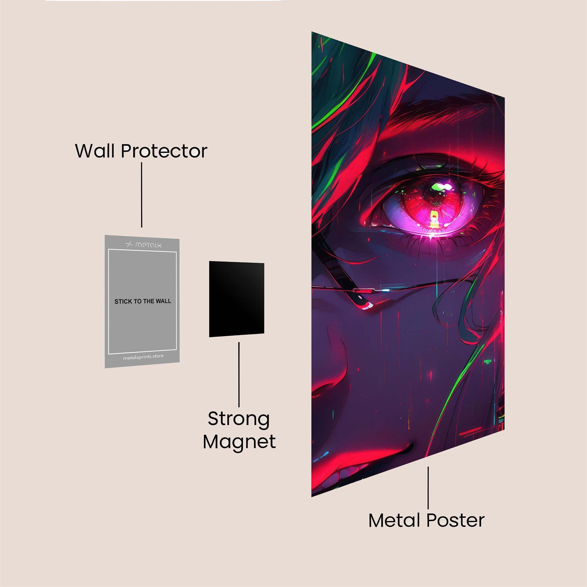 Neon Gaze Safe Wall Magnetic / M