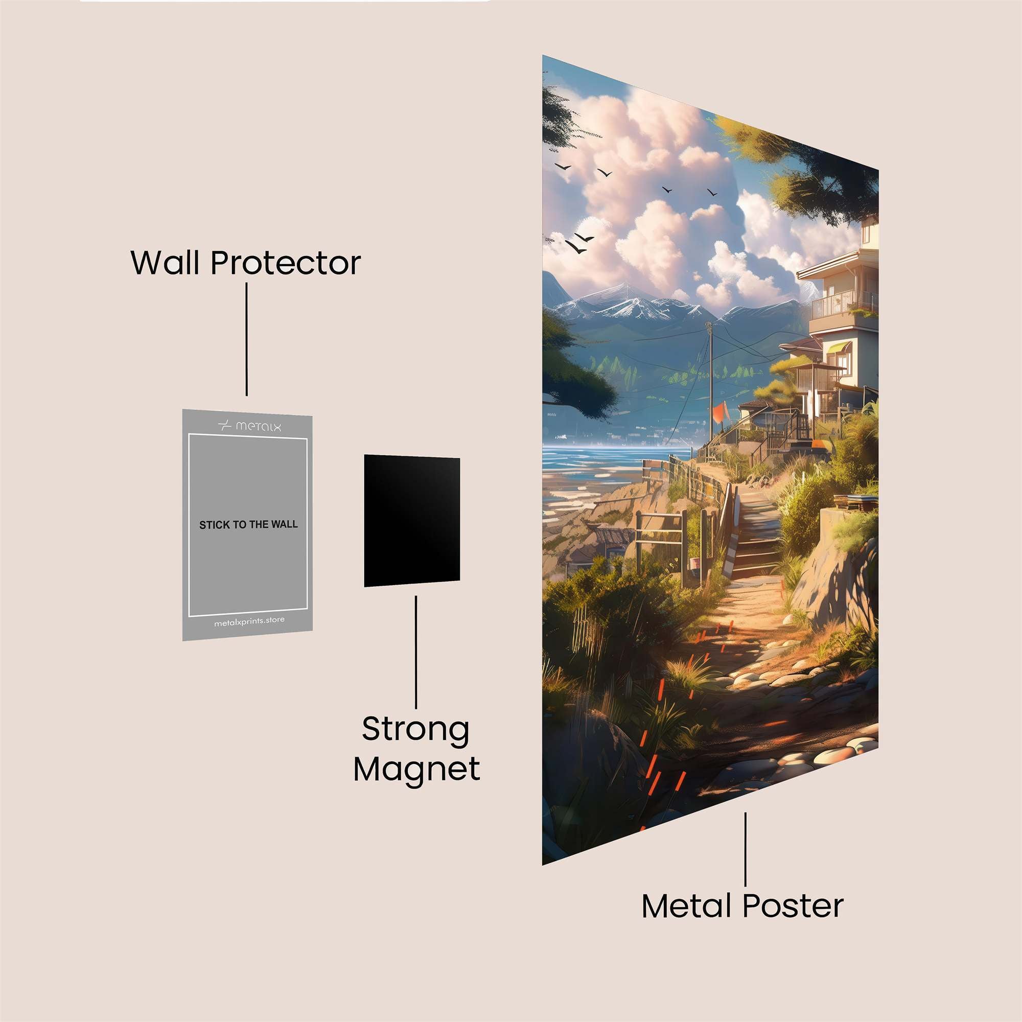 Coastal Serenity Safe Wall Magnetic / M