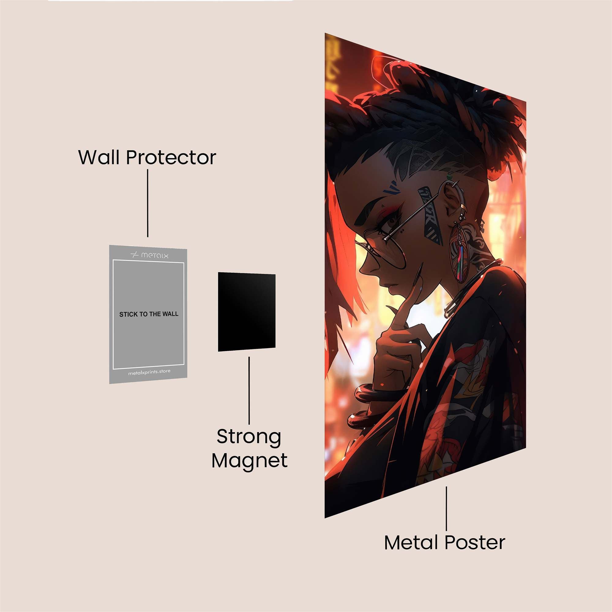 Cyberpunk Mystery Safe Wall Magnetic / M